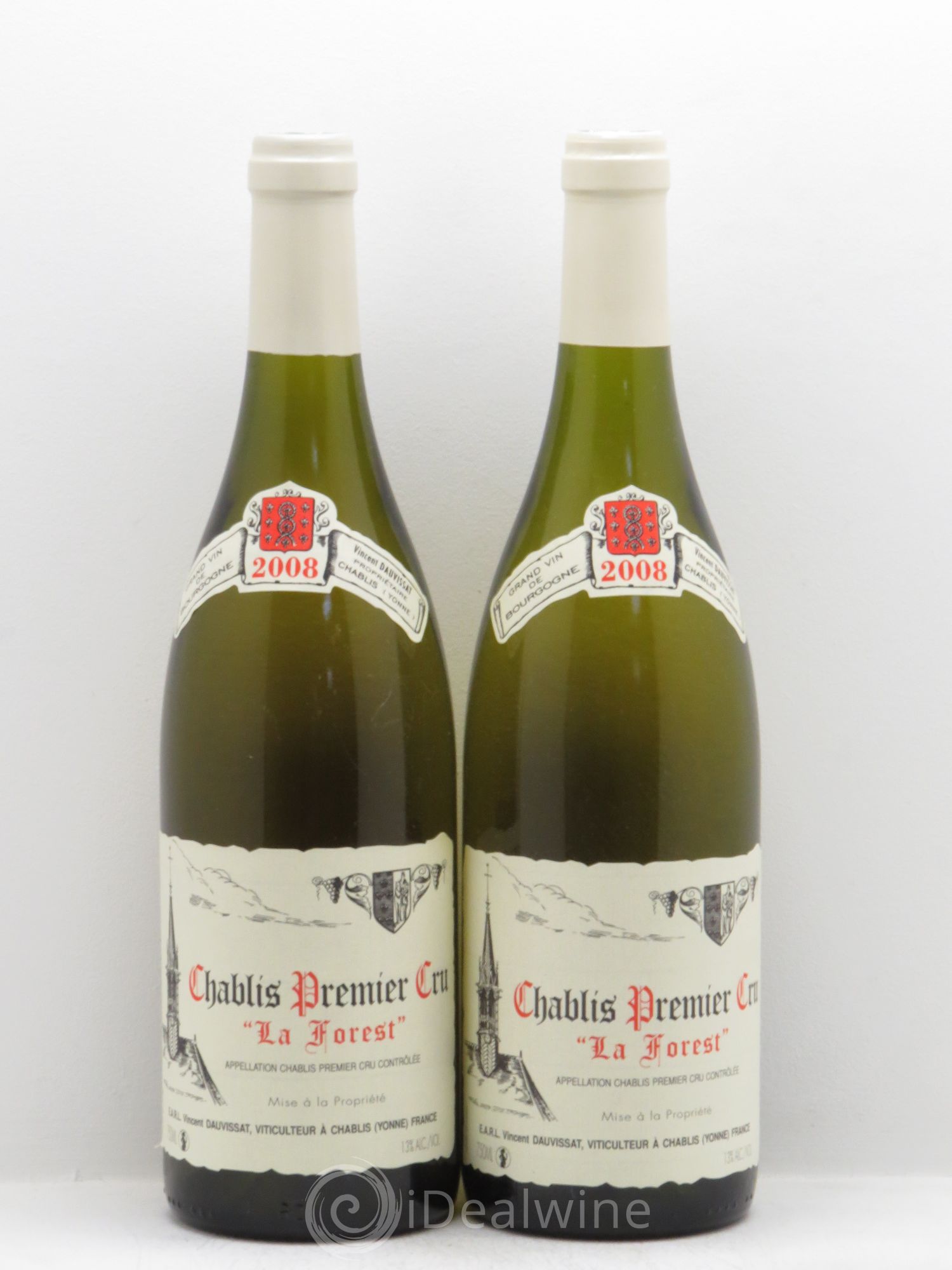 Chablis 1er Cru La Forest Vincent Dauvissat (Domaine) 2008 - Lot de 2 bouteilles - 0