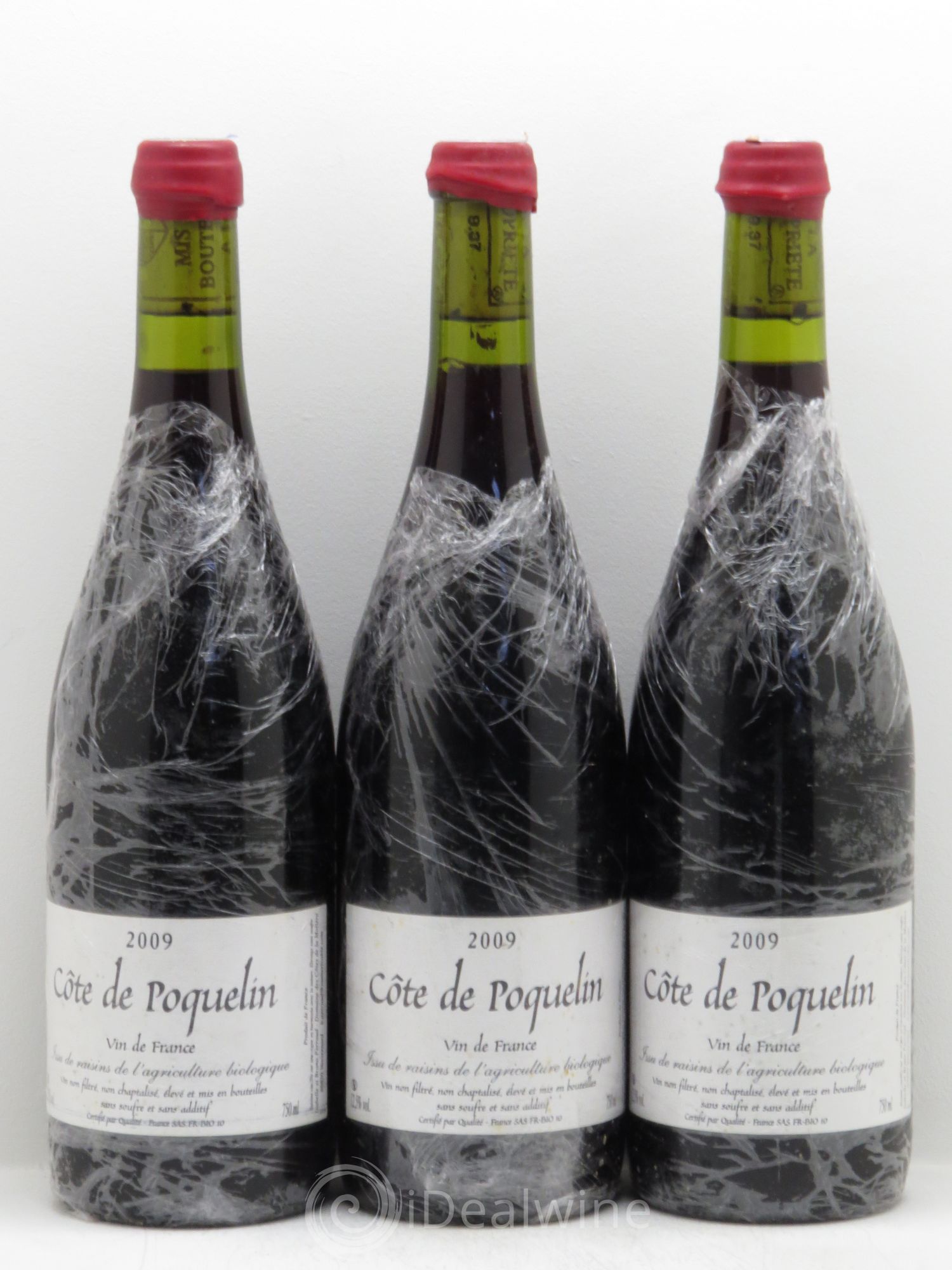 Vin de France Côte de Poquelin Domaine des Côtes de la Molière (sans prix de réserve - no reserve) 2009 - Posten von 3 Flaschen - 0