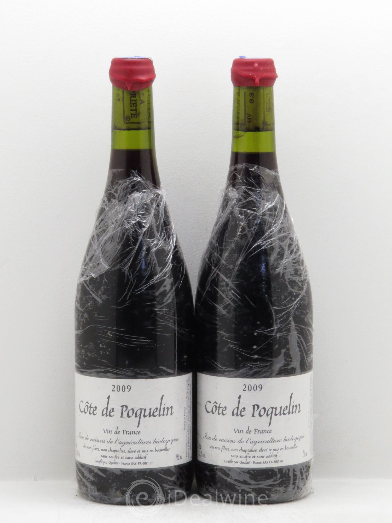 Vin de France Côte de Poquelin Domaine des Côtes de la Molière (sans prix de réserve - no reserve) 2009 - Posten von 2 Flaschen - 0