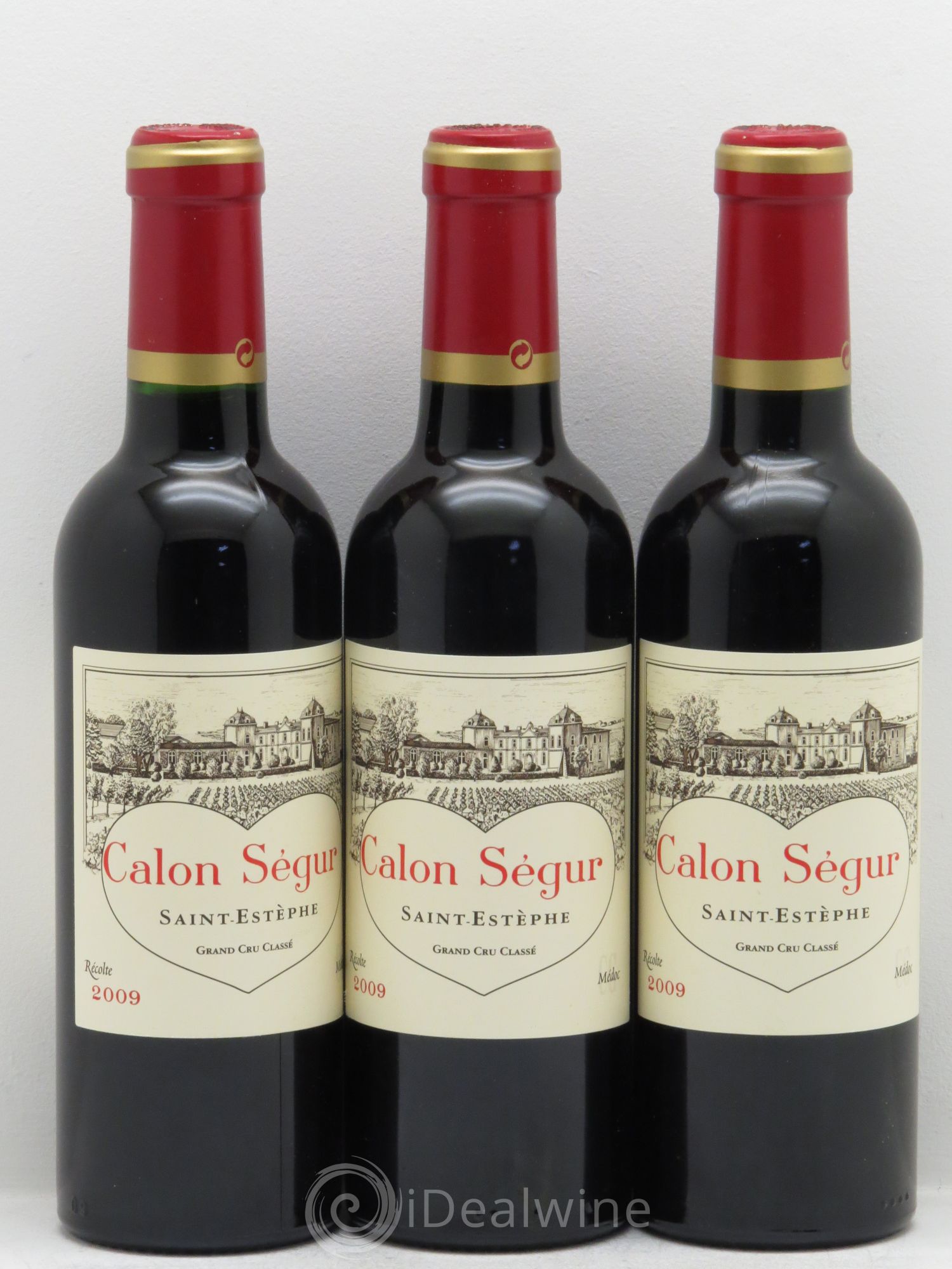 Château Calon Ségur 3ème Grand Cru Classé 2009 - Lot de 3 demi bouteilles - 0