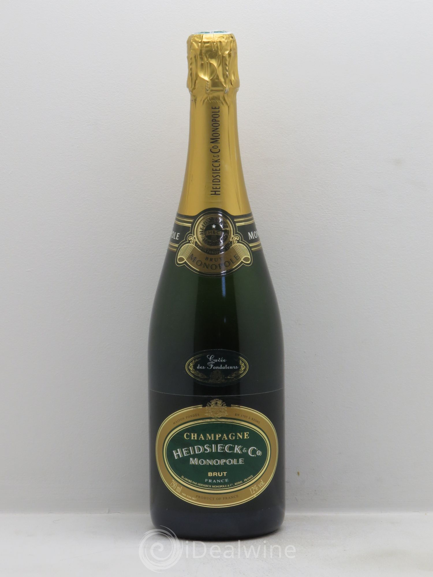 Champagne Heidsieck & Co Brut Cuvée des Fondateurs (sans prix de réserve) - Posten von 1 Flasche - 0