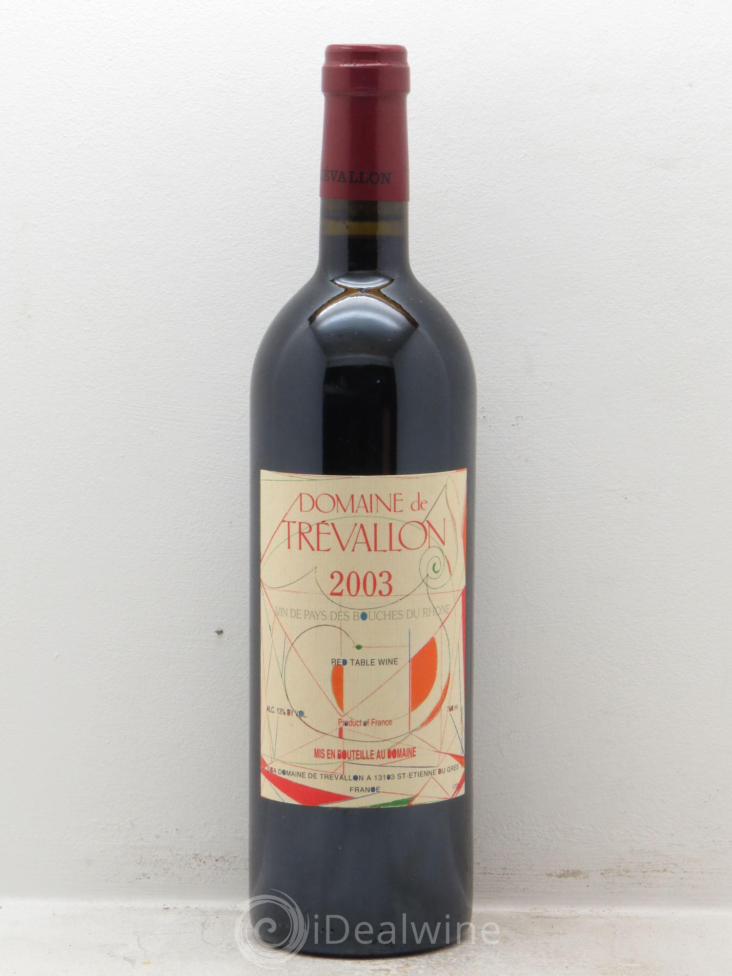 VDP Bouches du Rhône Trévallon (Domaine de) Eloi Dürrbach 2003 - Lot de 1 bouteille - 0