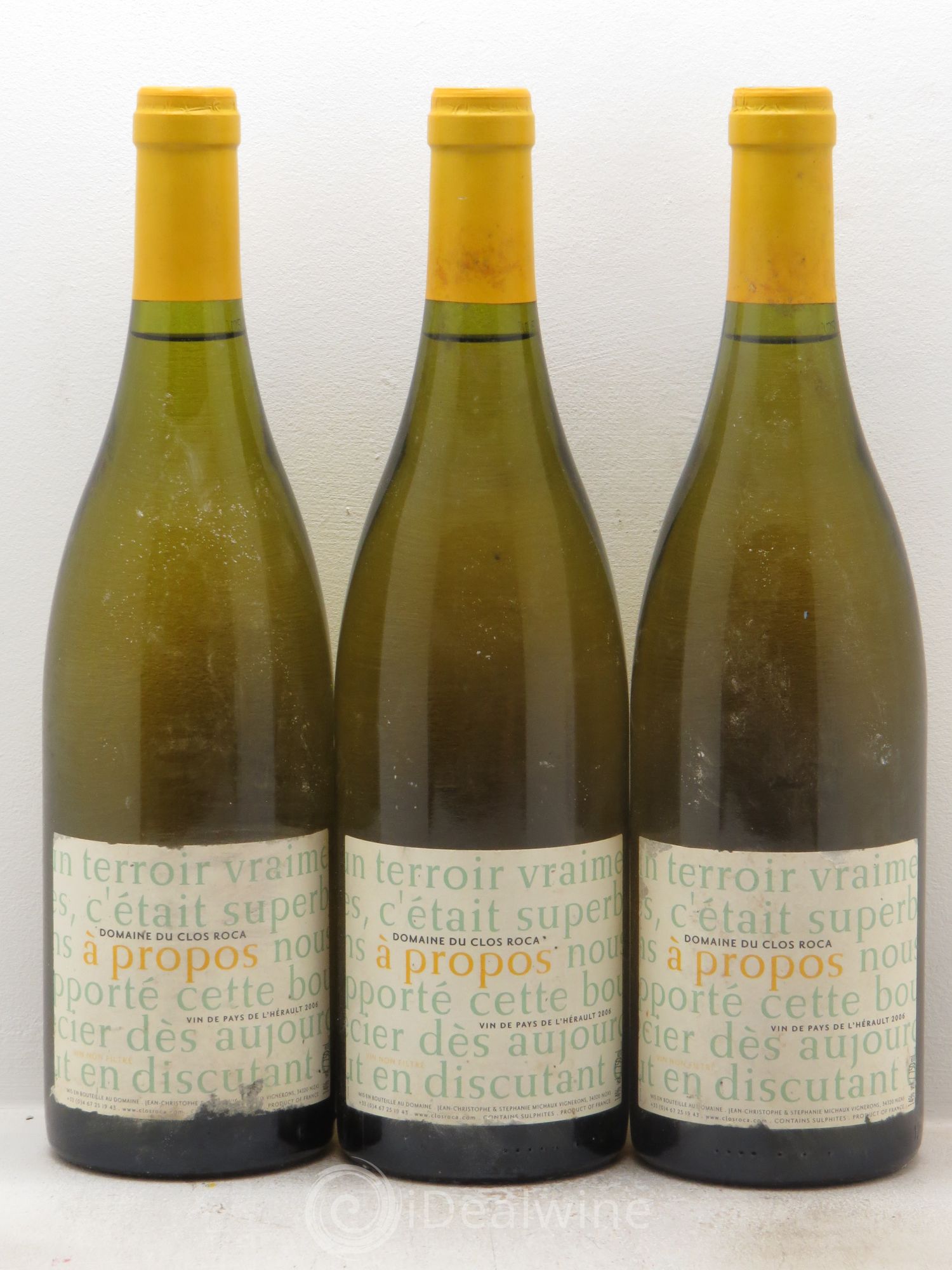 Pays d'Hérault Domaine du Clos Rocca Cuvée A Propos 2006 - Lot de 3 bouteilles - 0