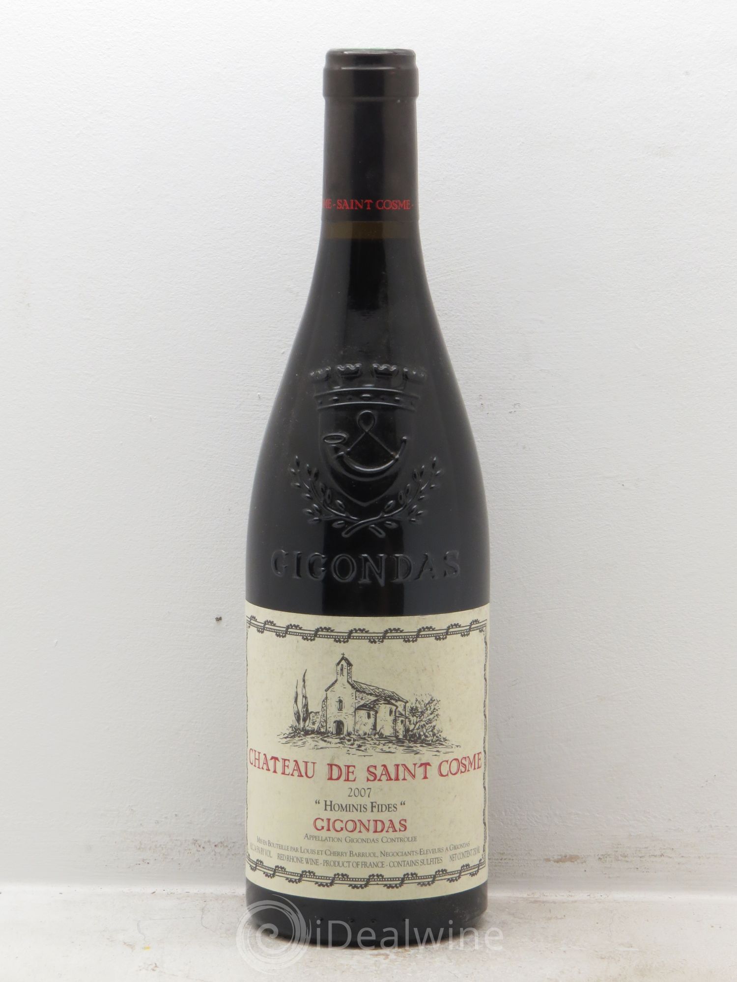Gigondas Hominis Fides Saint Cosme 2007 - Lot de 1 bouteille - 0