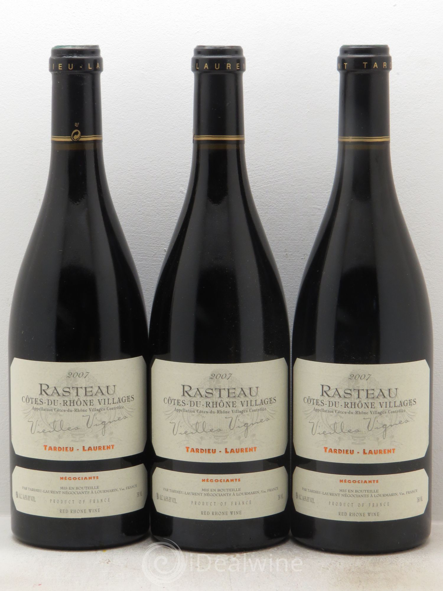 Rasteau Tardieu Laurent Vieilles Vignes 2007 - Lotto di 3 bottiglie - 0