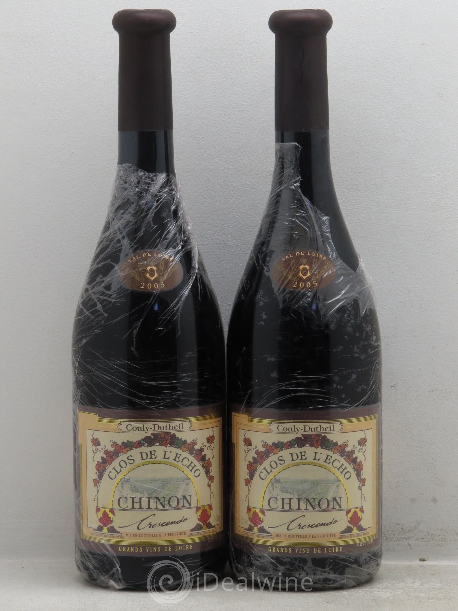 Chinon Clos de l'Echo Couly-Dutheil Cuvée Crescendo 2005 - Lot de 2 bouteilles - 0