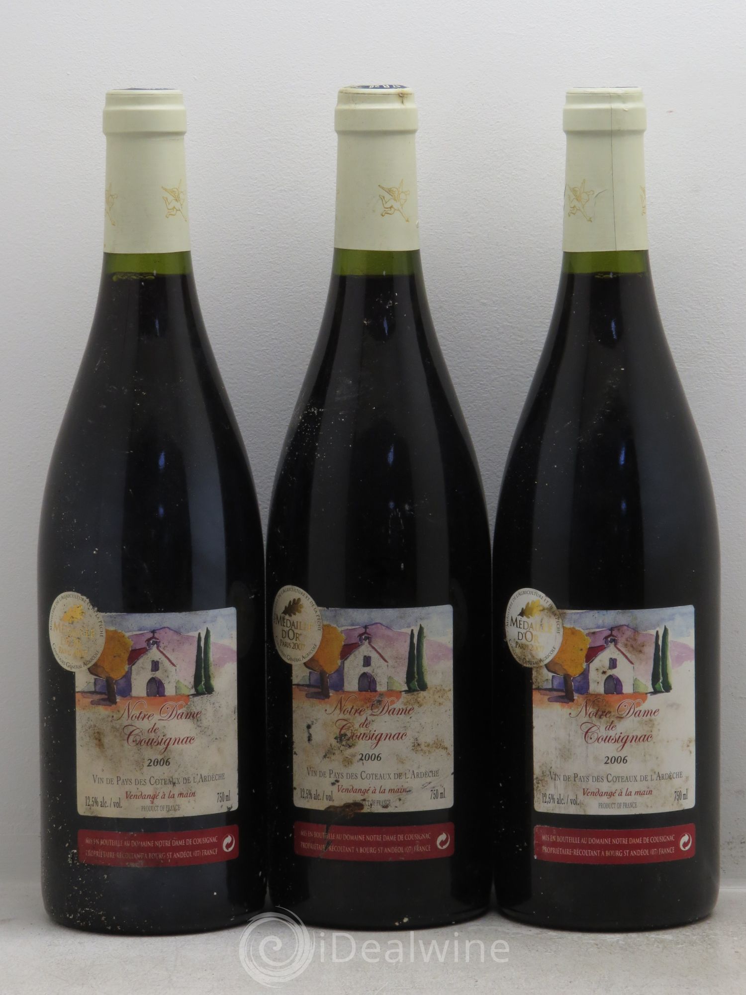Rhône Domaine Notre Dame de Cousignac VDP des coteaux de l'Ardèche (sans prix de reserve) 2006 - Posten von 3 Flaschen - 0