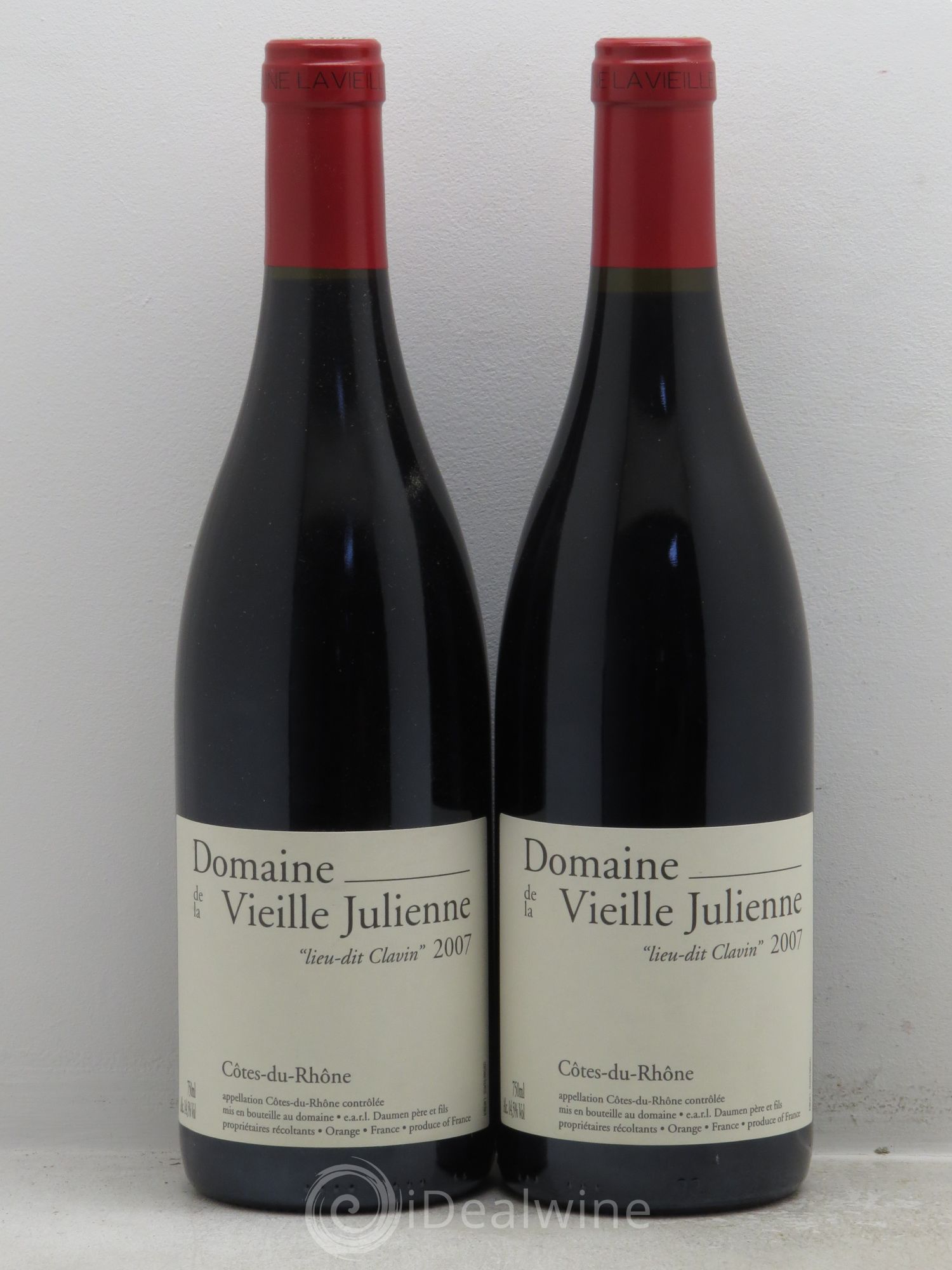 Côtes-du-Rhône Vieille Julienne (Domaine de la) Lieu-dit Clavin Jean-Paul Daumen 2007 - Lot de 2 bouteilles - 0