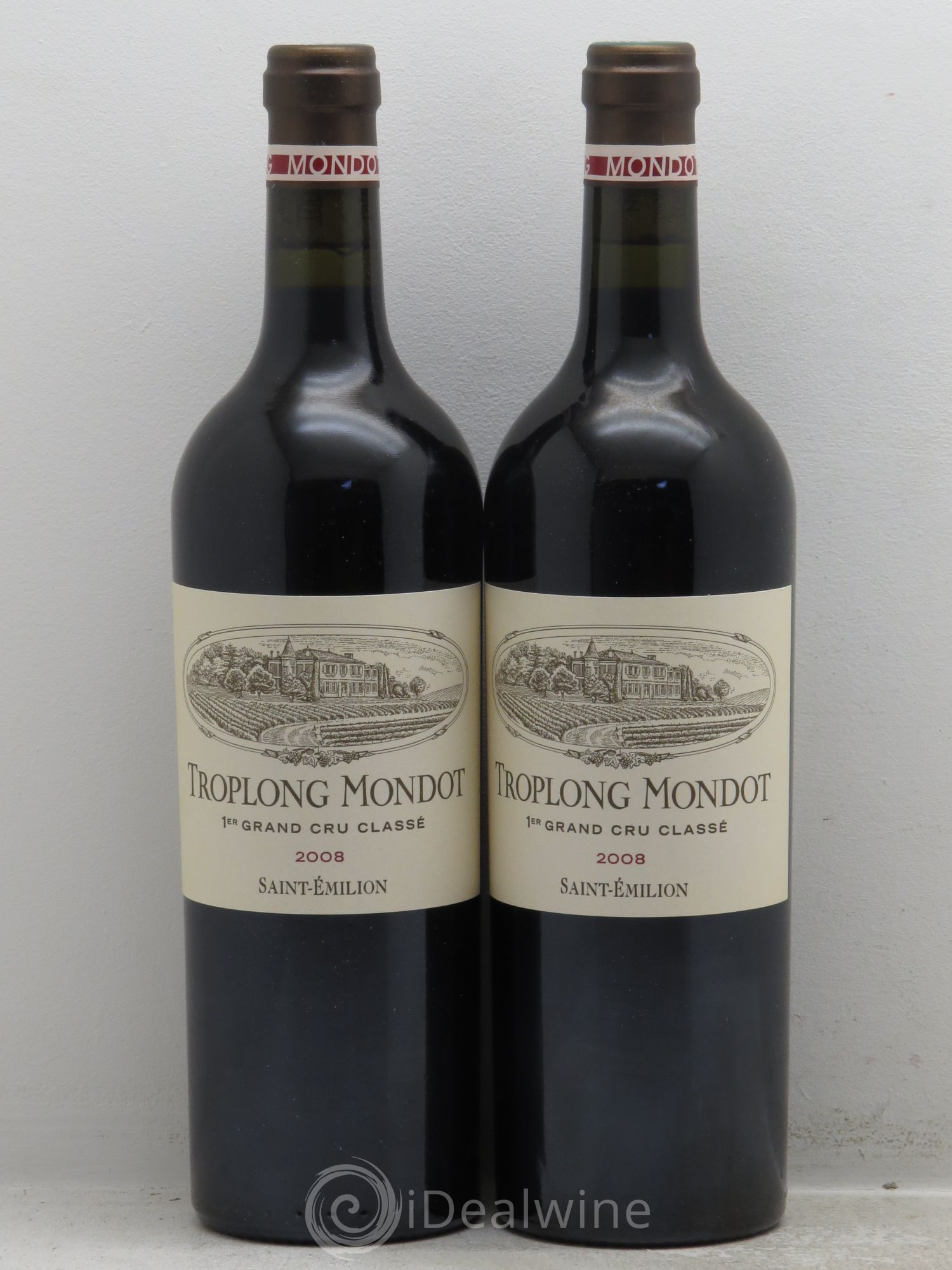 Château Troplong Mondot 1er Grand Cru Classé B 2008 - Lot de 2 bouteilles - 0