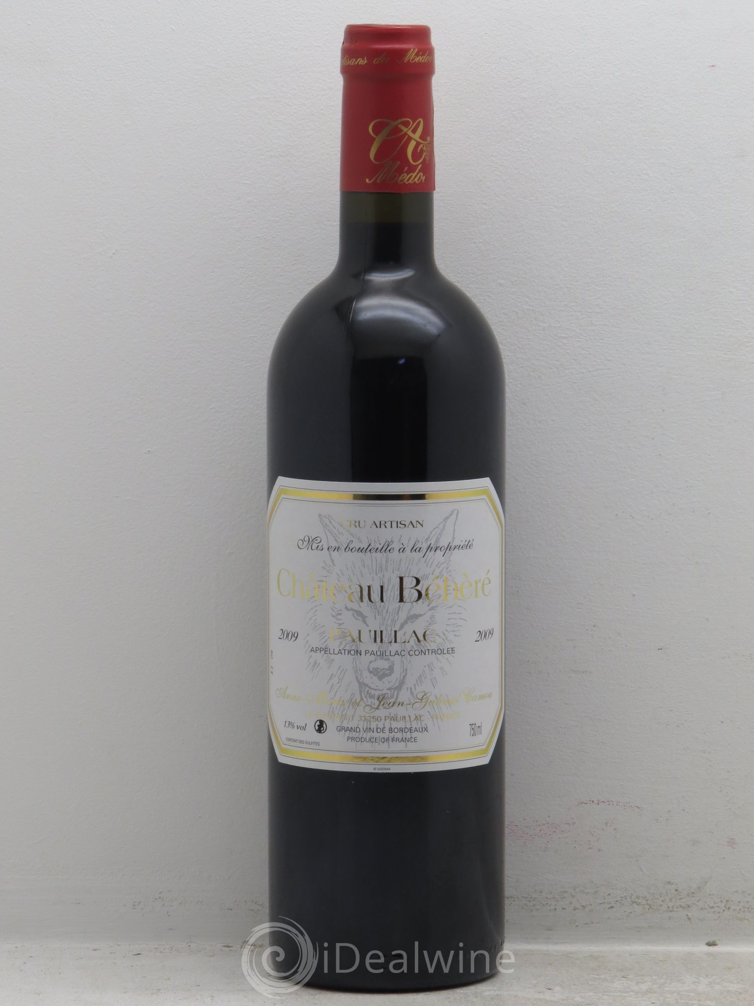 Pauillac Château Béhèré 2009 - Lot de 1 bouteille - 0