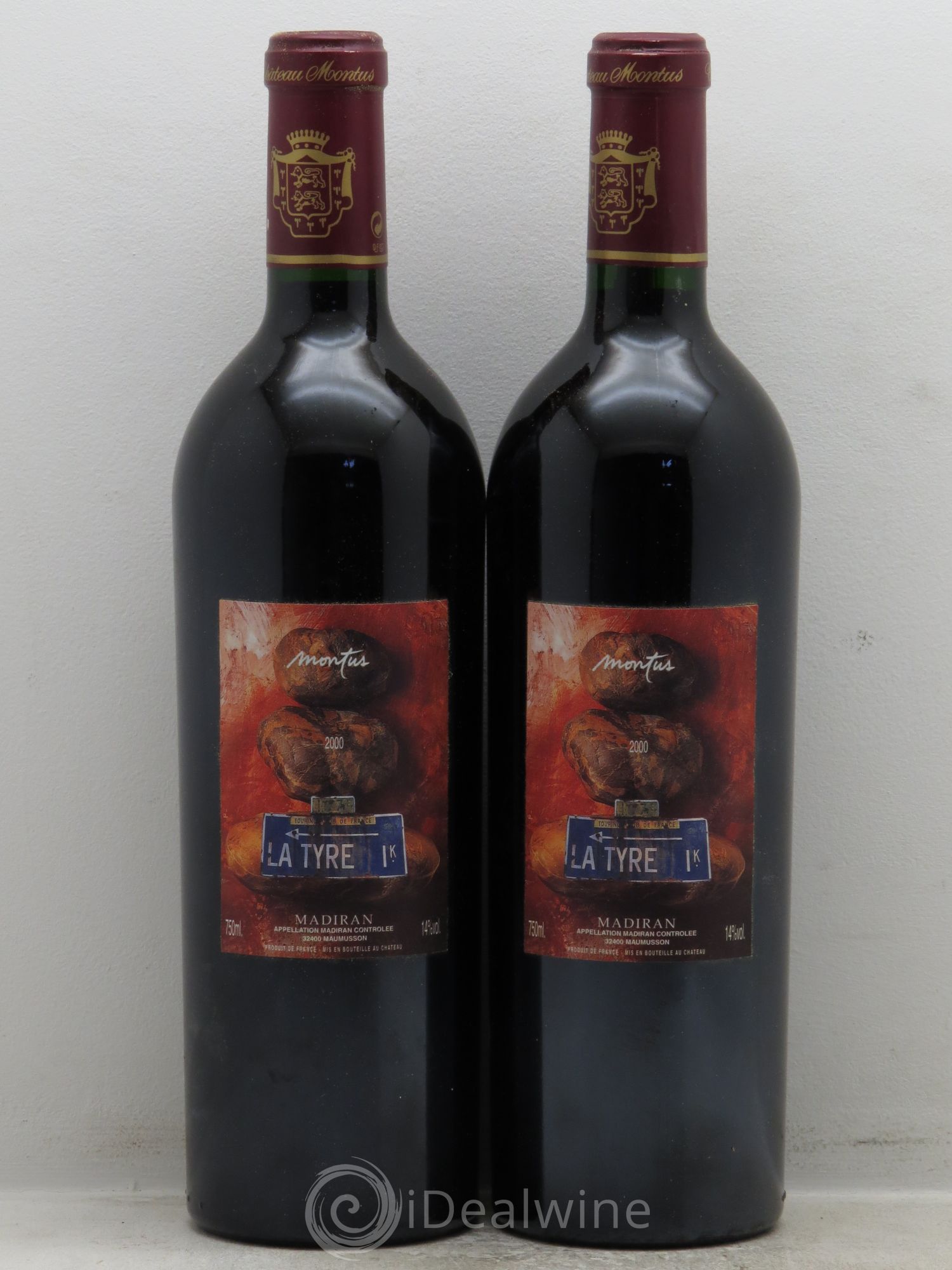 Madiran Château Montus-La Tyre Alain Brumont 2000 - Lot de 2 bouteilles - 0