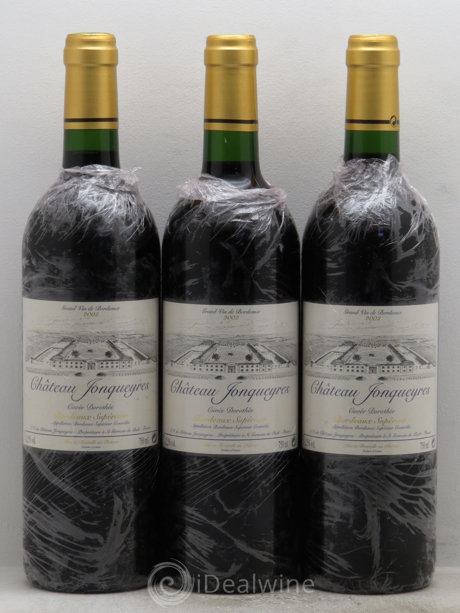 Château les Jonqueyres Cuvée Dorothée (sans prix de réserve) 2002 - Posten von 3 Flaschen - 0
