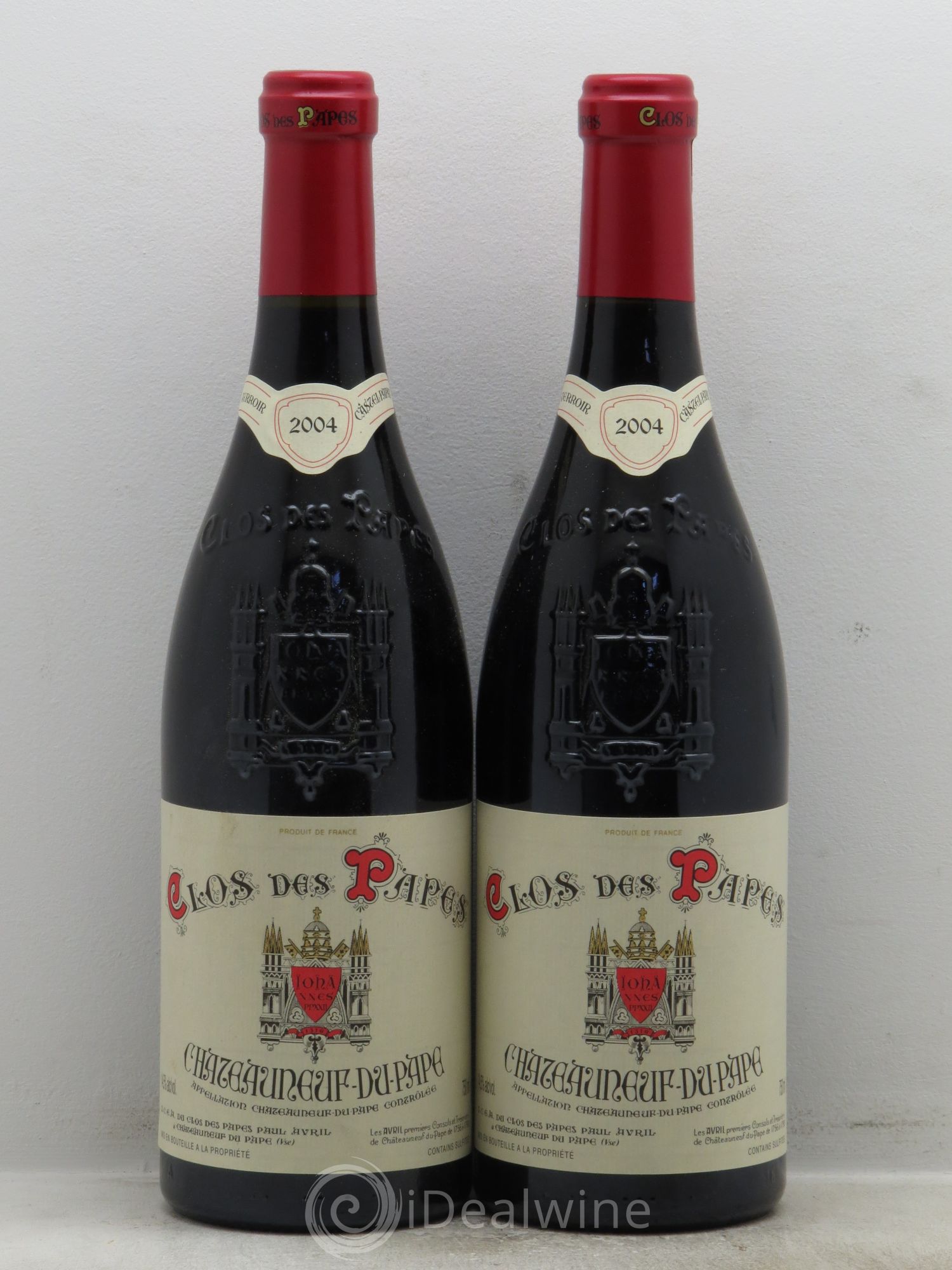 Châteauneuf-du-Pape Clos des Papes - Paul Avril 2004 - Lot de 2 bouteilles - 0