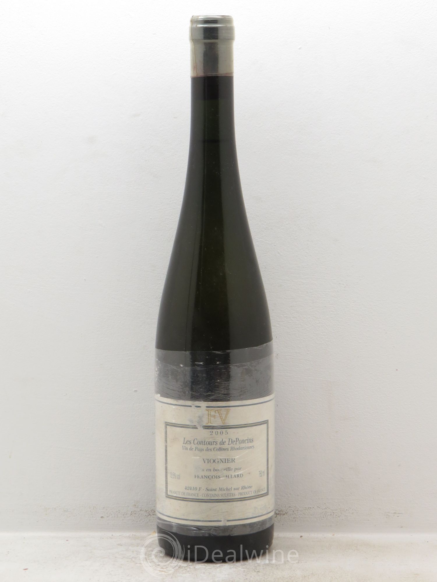 Rhône Vdp des Collines Rhodaniennes les contours Deponcins Viognier F.Villard (sans prix de réserve) 2005 - Posten von 1 Flasche - 0