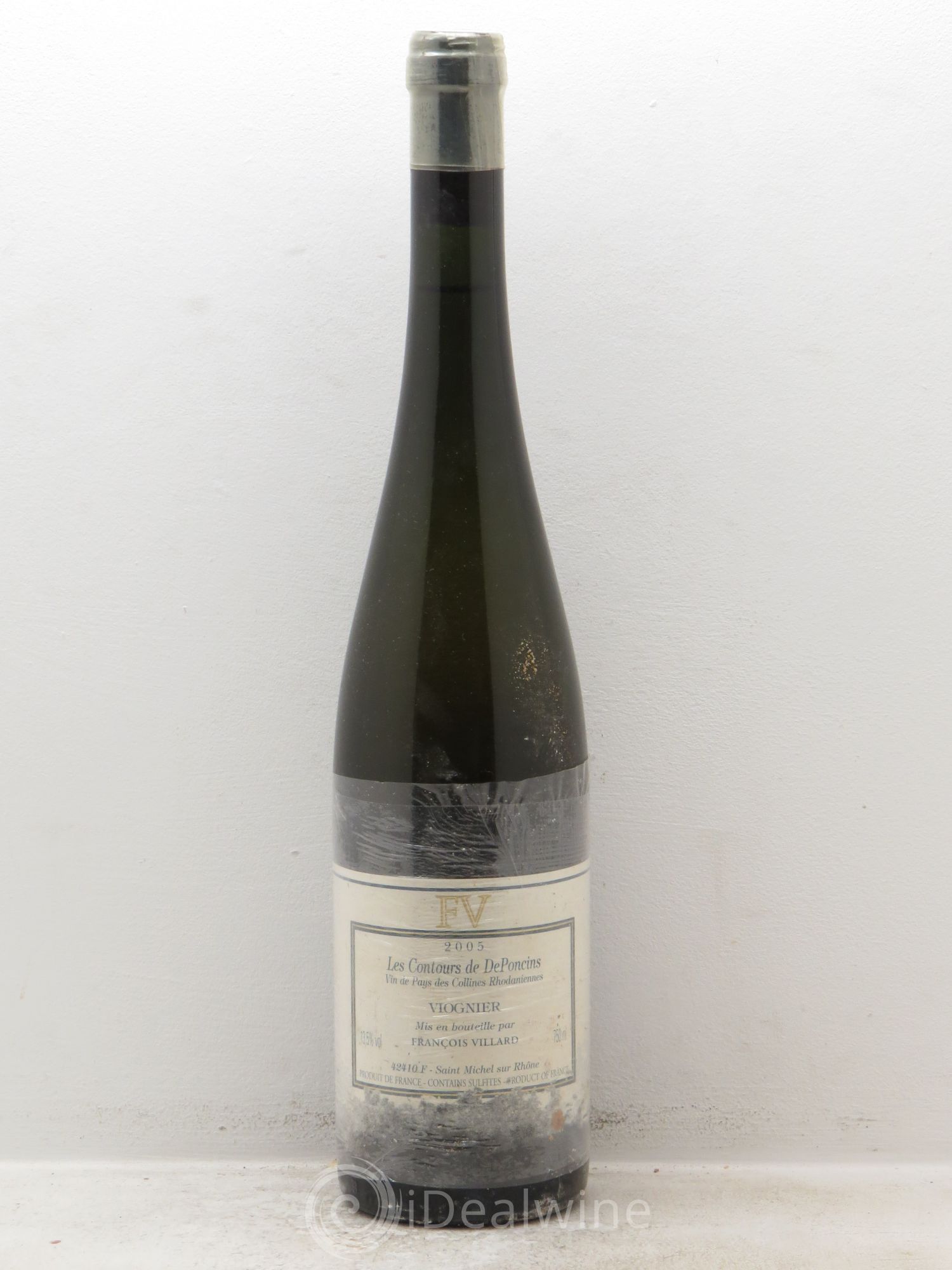 Rhône Vdp des Collines Rhodaniennes les contours Deponcins Viognier F.Villard (sans prix de réserve) 2005 - Posten von 1 Flasche - 0