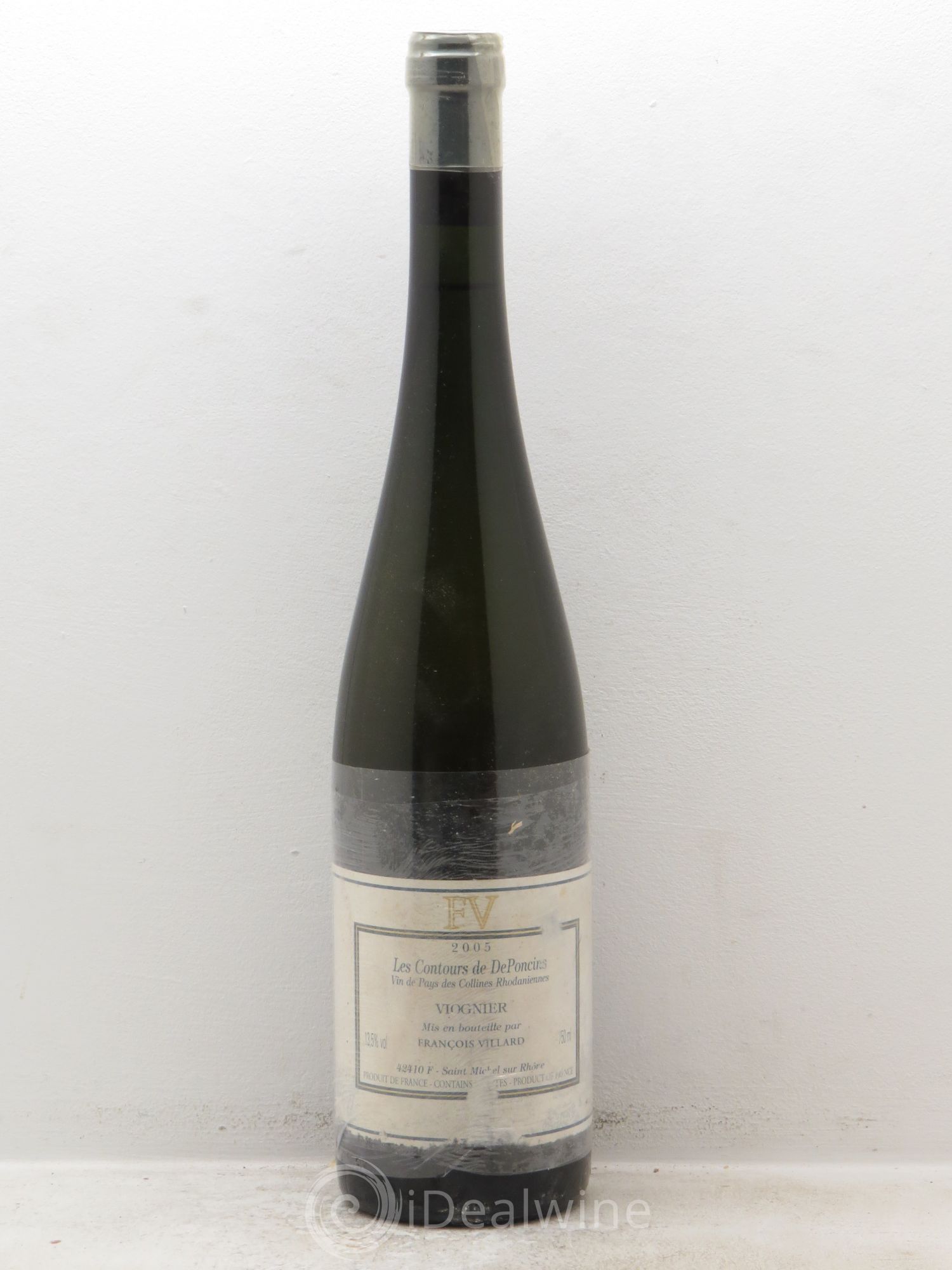 Rhône Vdp des Collines Rhodaniennes les contours Deponcins Viognier F.Villard (sans prix de réserve) 2005 - Posten von 1 Flasche - 0