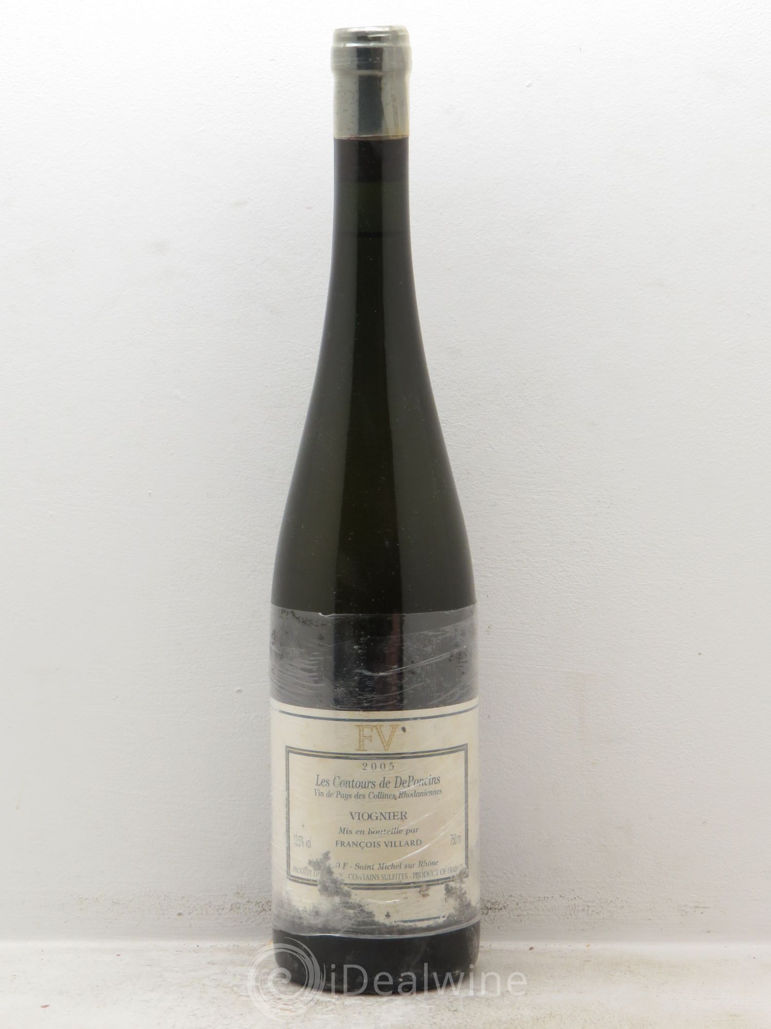 Rhône Vdp des Collines Rhodaniennes les contours Deponcins Viognier F.Villard (sans prix de réserve) 2005 - Posten von 1 Flasche - 0