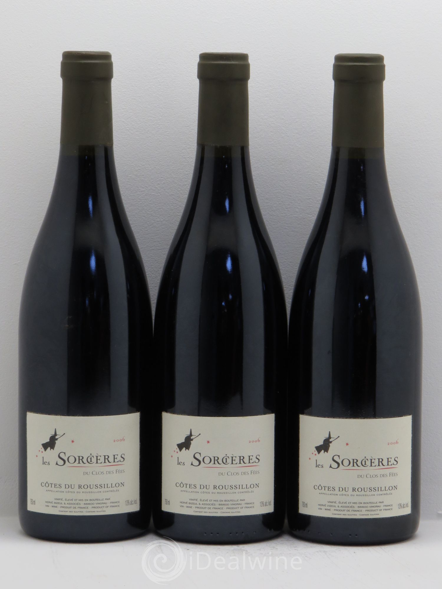 Côtes du Roussillon Clos des Fées Les Sorcières Hervé Bizeul 2006 - Lot de 3 bouteilles - 0