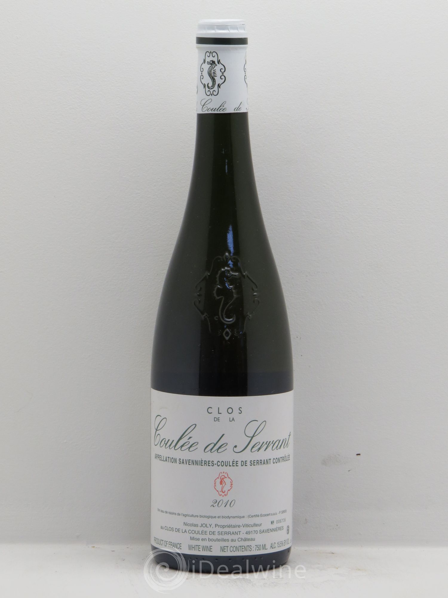 Savennières Clos de la Coulée de Serrant Vignobles de la Coulée de Serrant - Nicolas Joly 2010 - Lot de 1 bouteille - 0