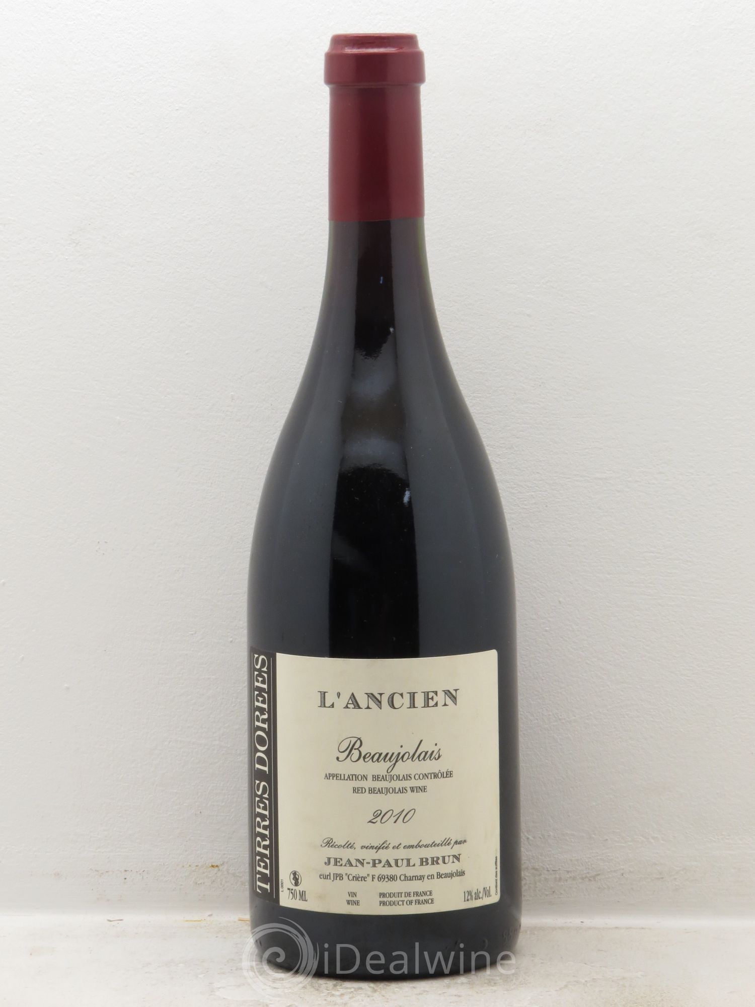 Beaujolais L'Ancien Terres dorées - J-P. Brun (Domaine des) 2010 - Lot de 1 bouteille - 0