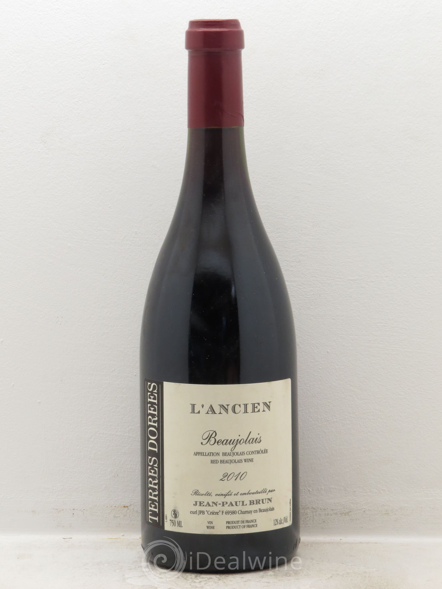 Beaujolais L'Ancien Terres dorées - J-P. Brun (Domaine des) 2010 - Lot de 1 bouteille - 0