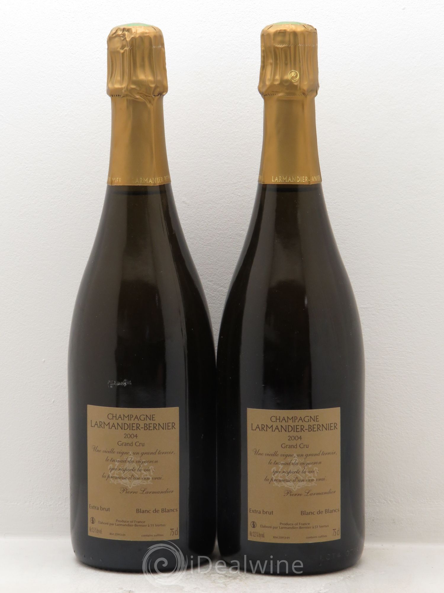Vieille Vigne de Cramant Grand Cru Extra-Brut Larmandier-Bernier 2004 - Lot de 2 bouteilles - 1