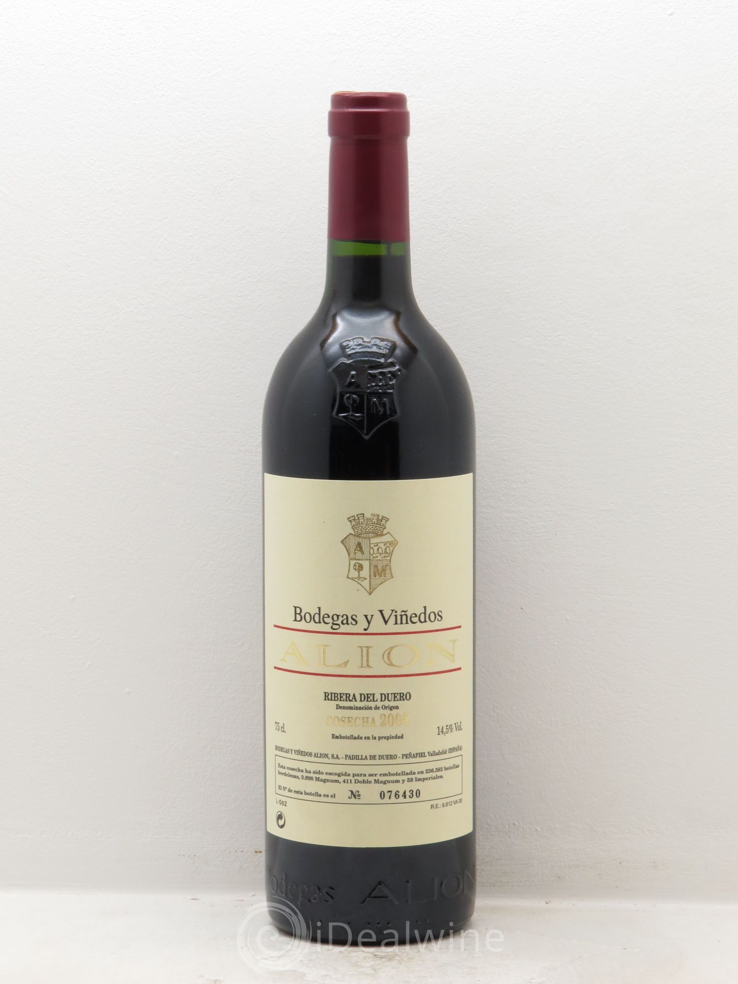 Ribera Del Duero DO Vega Sicilia Alion Famille Alvarez Cochesa 2005 - Lot de 1 bouteille - 0