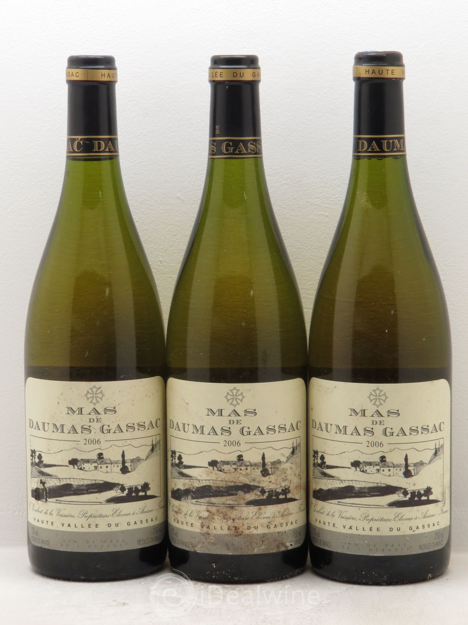 Saint-Guilhem-le-Désert - Cité d'Aniane Mas Daumas Gassac Famille Guibert de La Vaissière 2006 - Lot de 3 bouteilles - 0