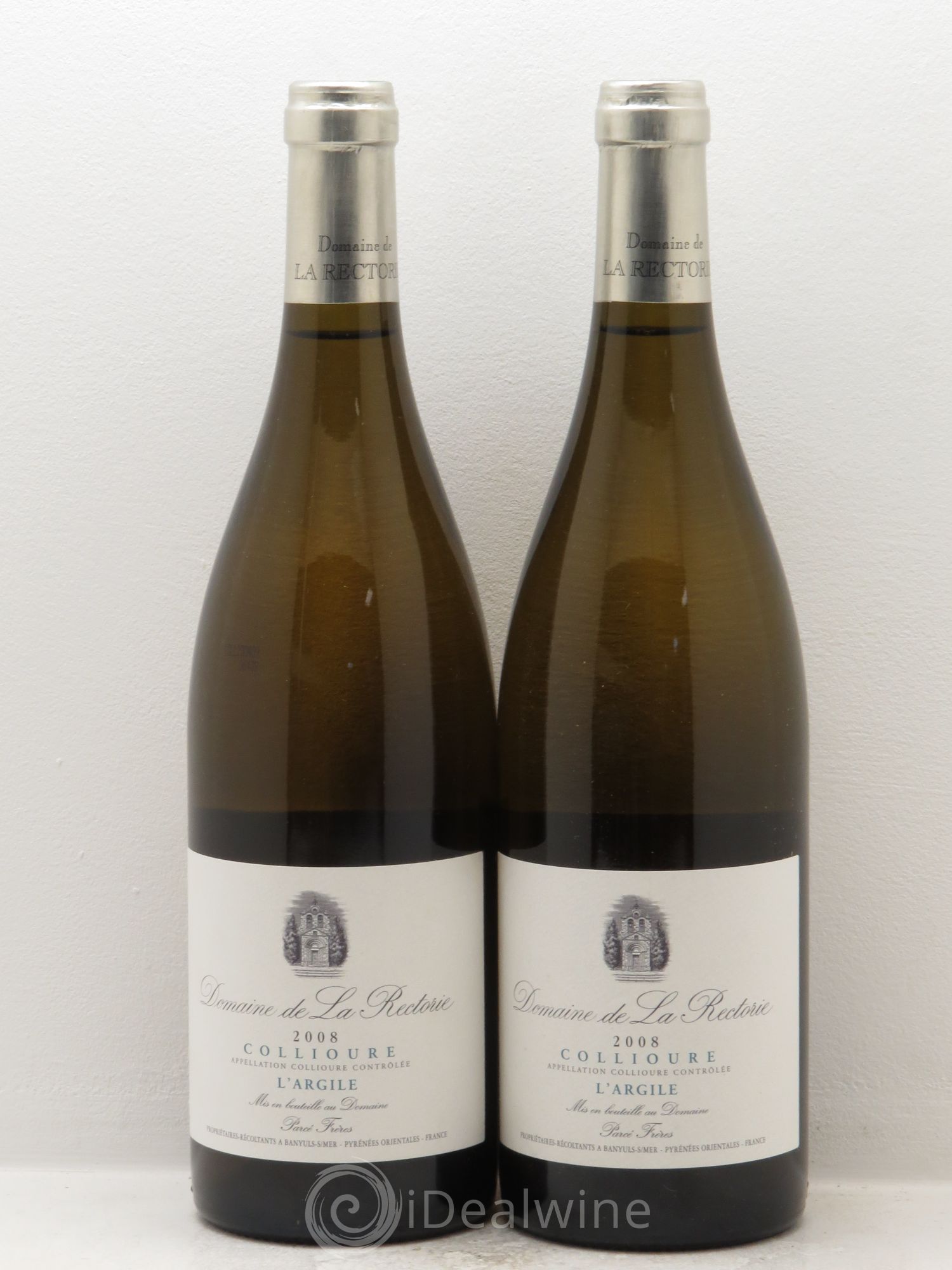 Collioure La Rectorie (Domaine de) L'Argile Thierry et Jean Emmanuel Parcé 2008 - Lot de 2 bouteilles - 0