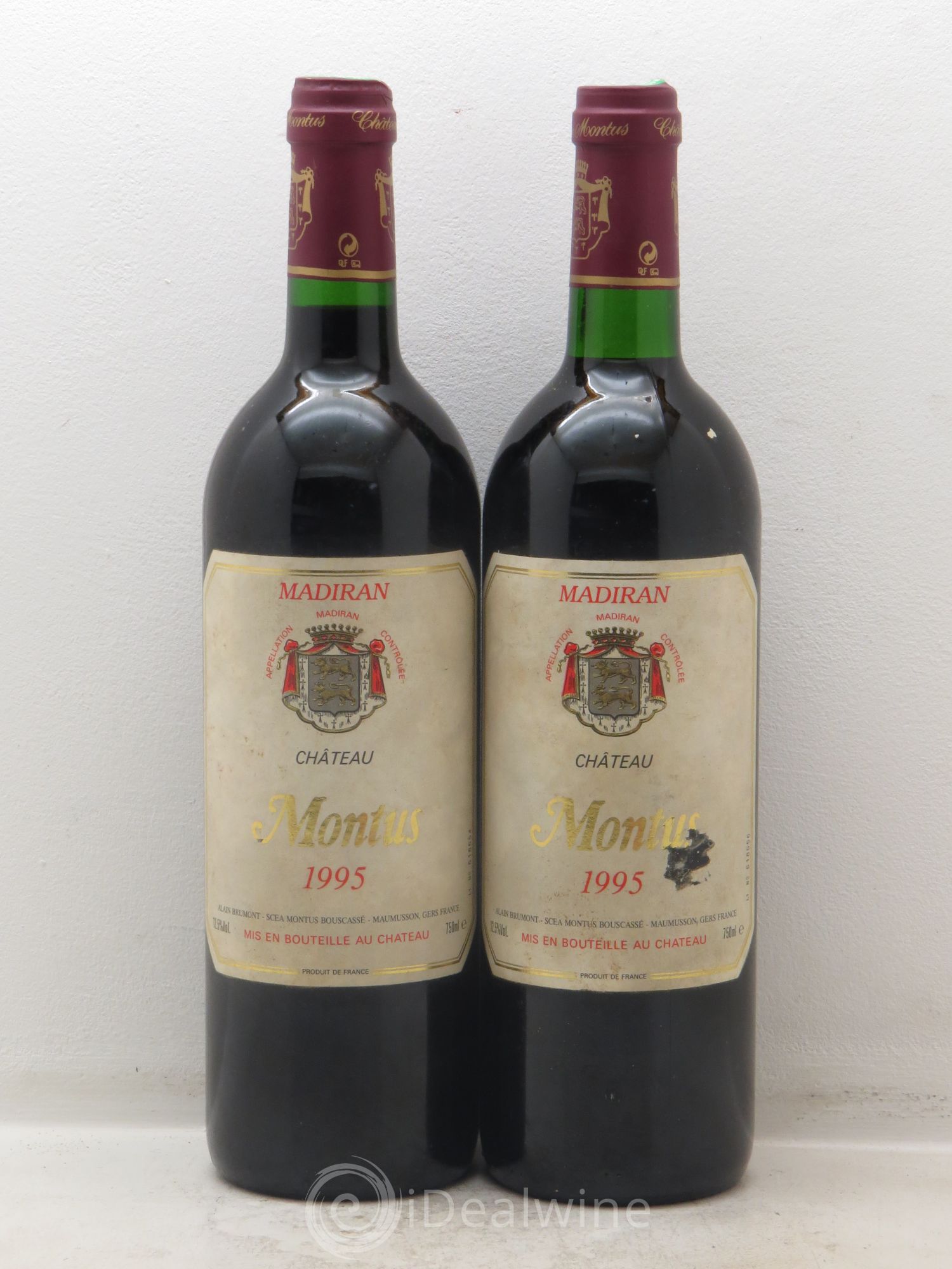 Madiran Château Montus Alain Brumont 1995 - Lot de 2 bouteilles - 0