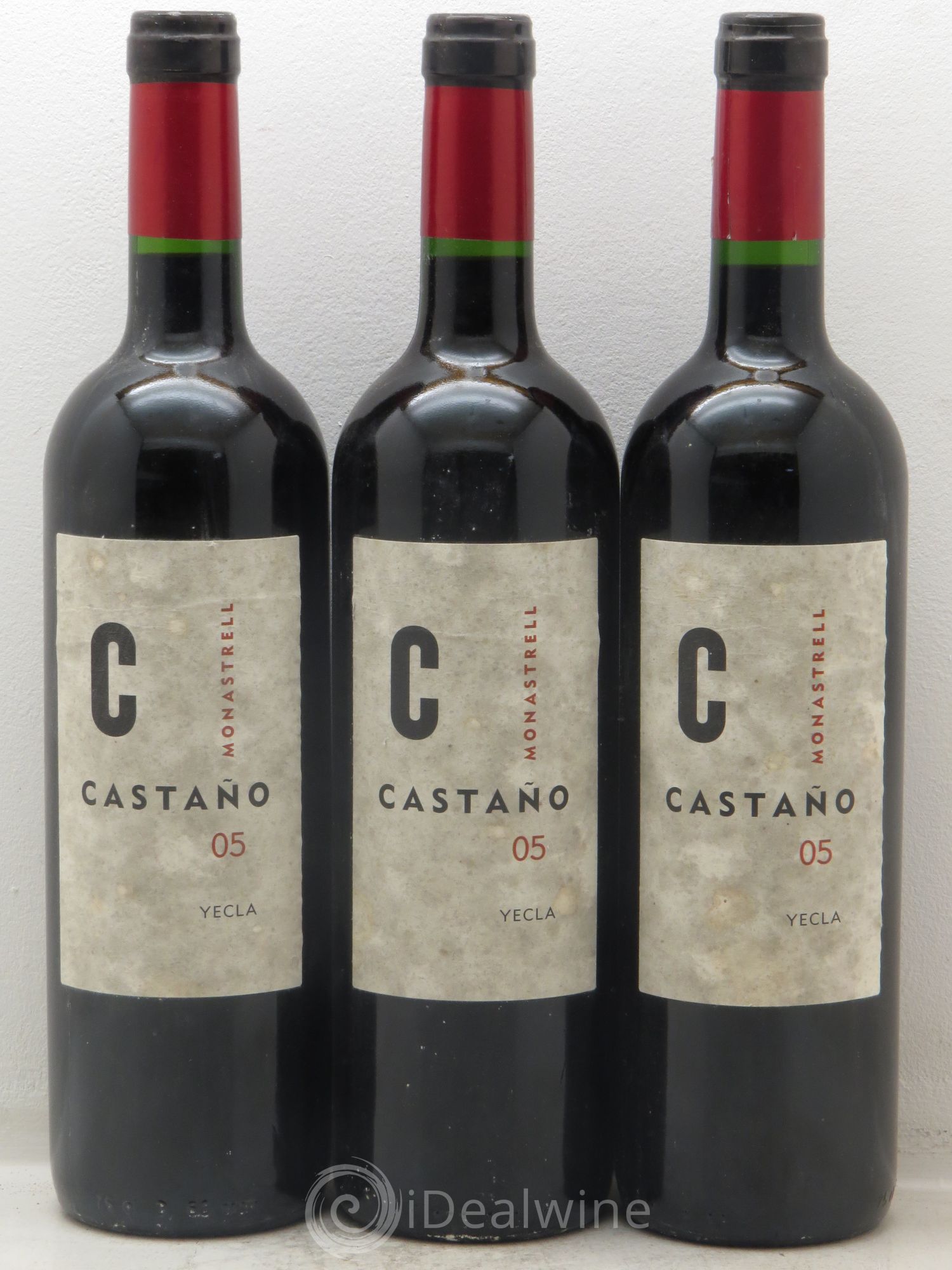 Yecla Bodegas Castano Monastrell 2005 - Lot de 3 bouteilles - 0