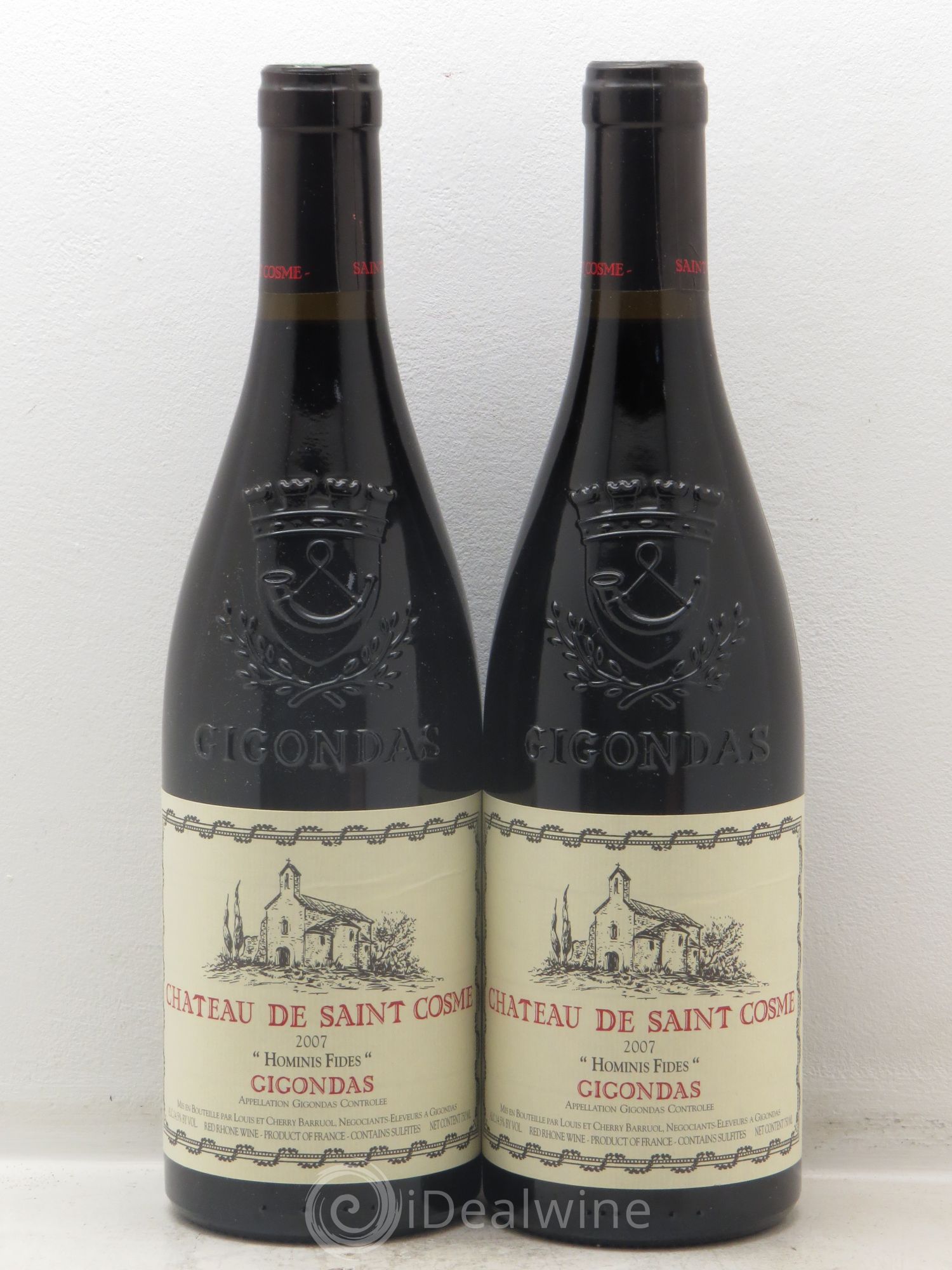 Gigondas Hominis Fides Saint Cosme 2007 - Lot de 2 bouteilles - 0