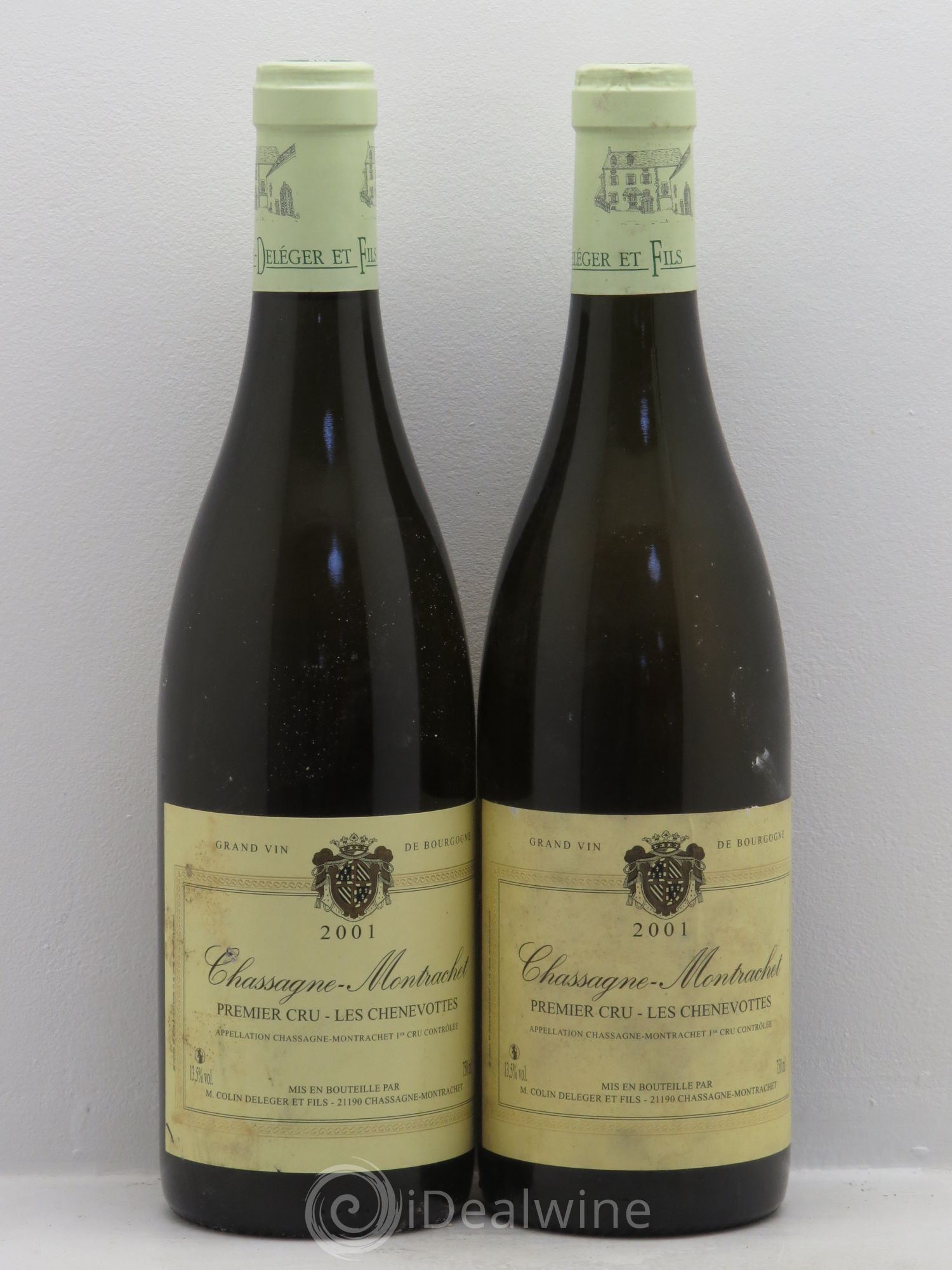 Chassagne-Montrachet 1er Cru les Chenevottes Colin-Deleger 2001 - Posten von 2 Flaschen - 0