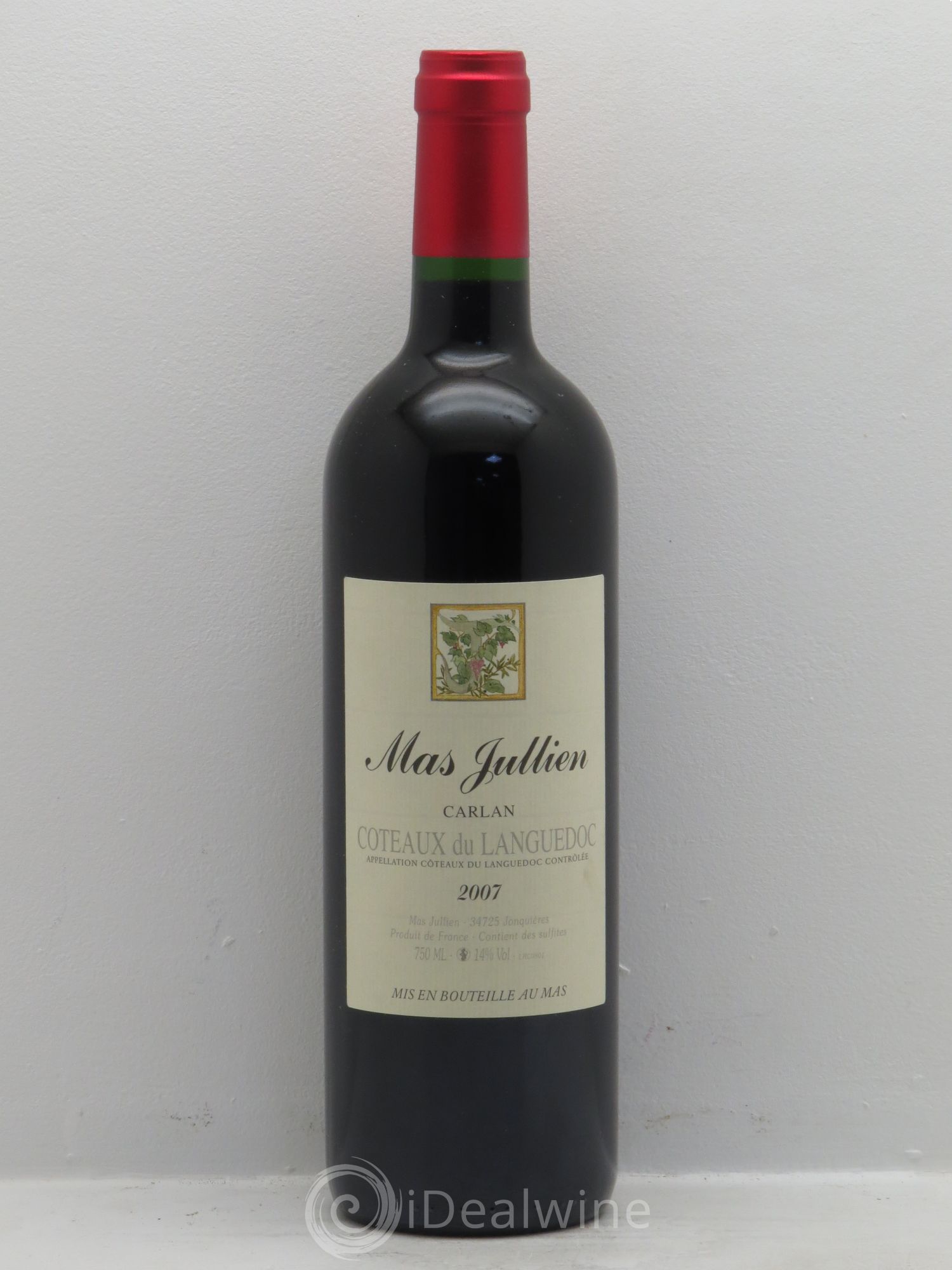 Terrasses du Larzac Mas Jullien Carlan Olivier Jullien 2007 - Lot de 1 bouteille - 0