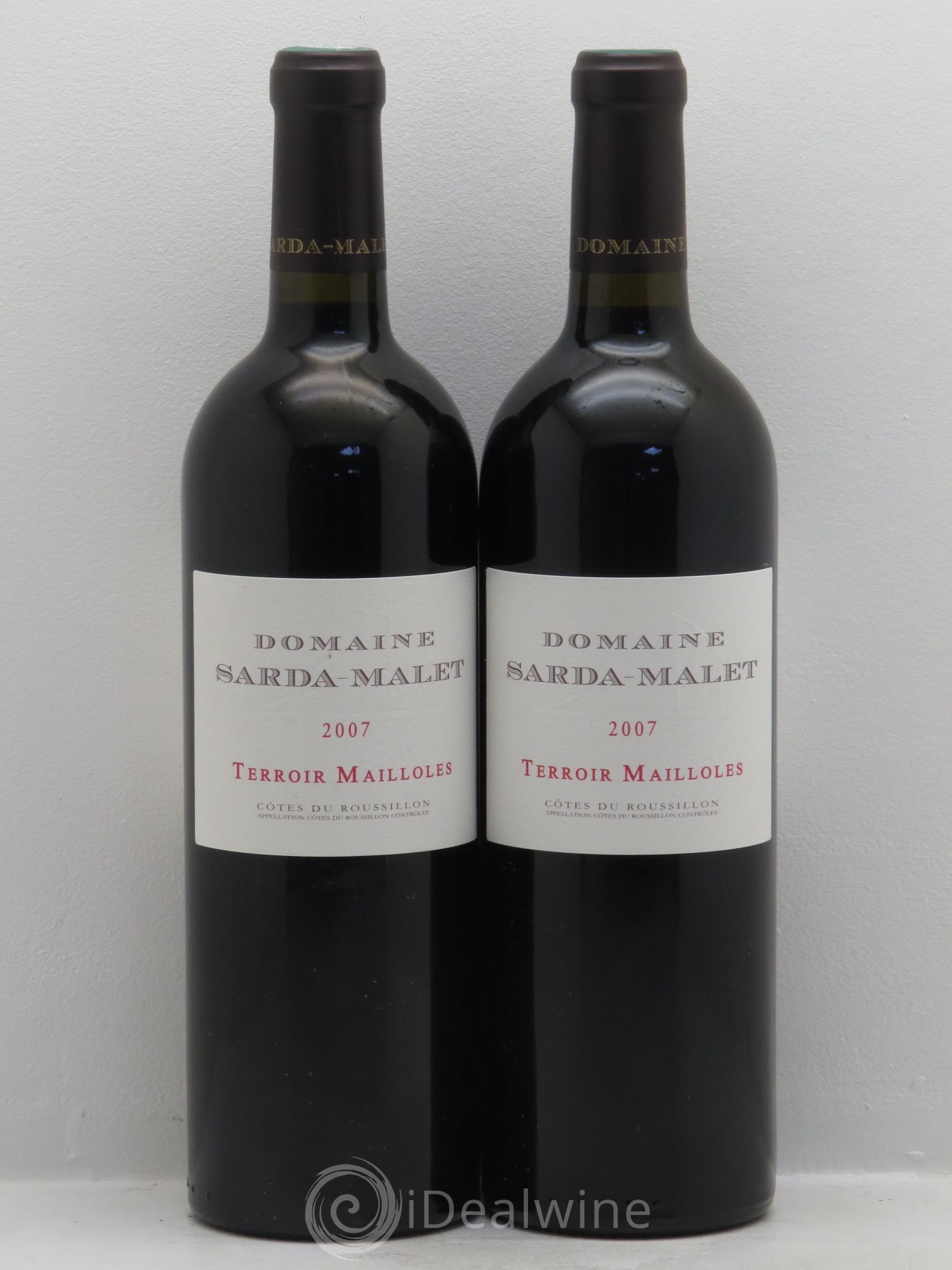 Côtes du Roussillon Domaine Sarda-Malet Terroir de Mailloles Jérôme Malet 2007 - Lot de 2 bouteilles - 0