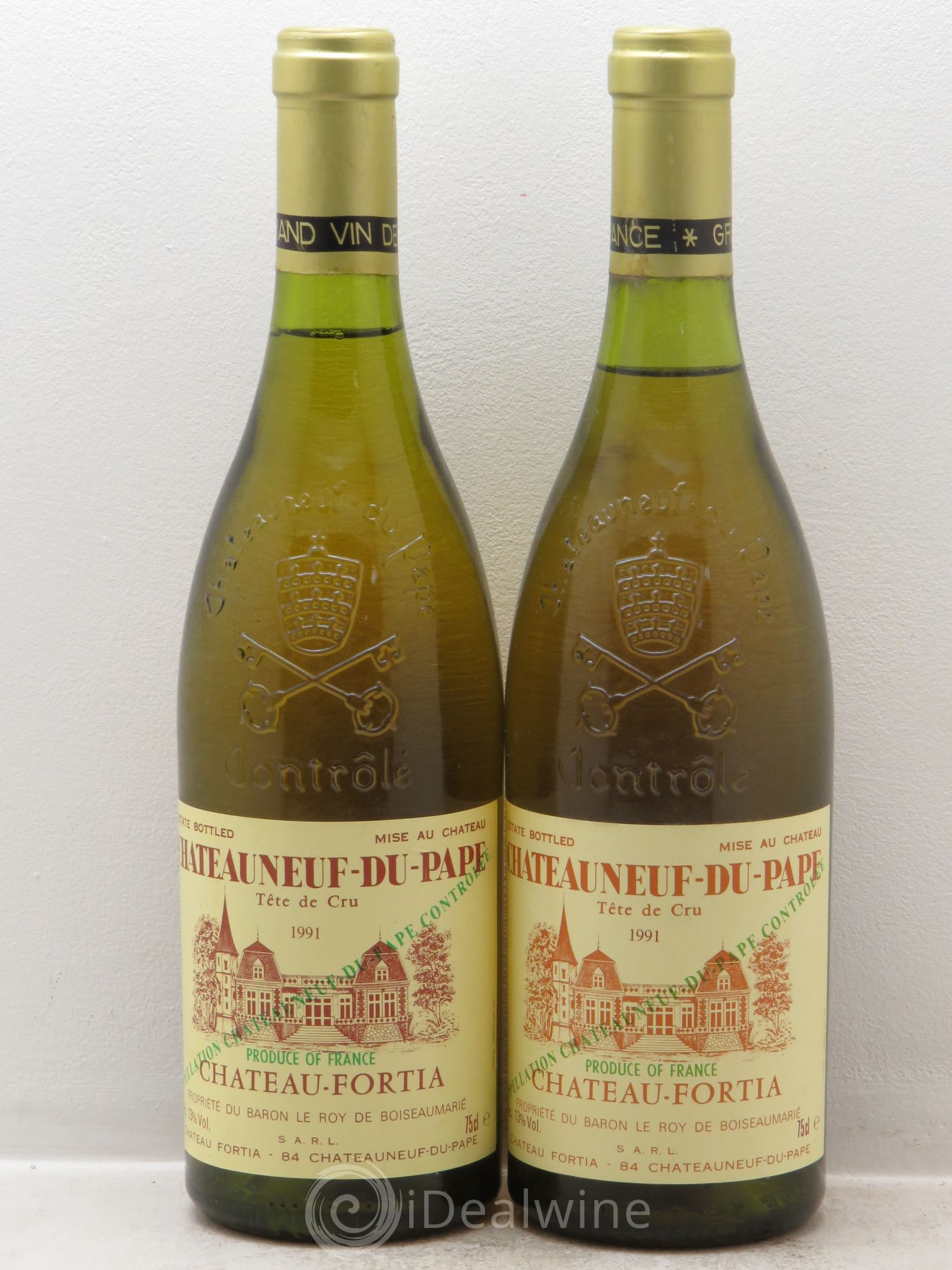 Châteauneuf-du-Pape Château Fortia Tête de Cru 1991 - Lot de 2 bouteilles - 0