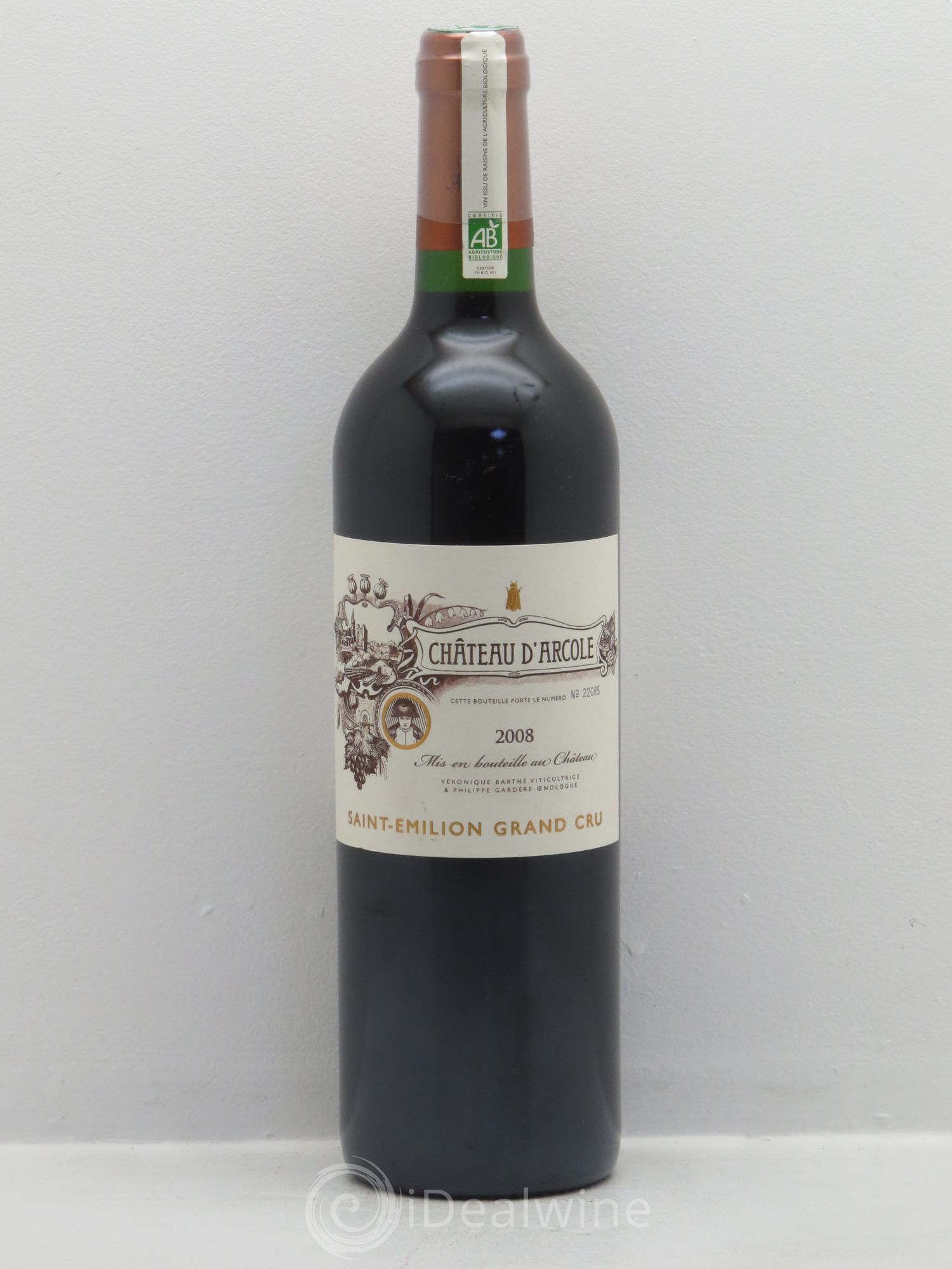 Saint-Émilion Château d'Arcole (sans prix de réserve) 2008 - Posten von 1 Flasche - 0