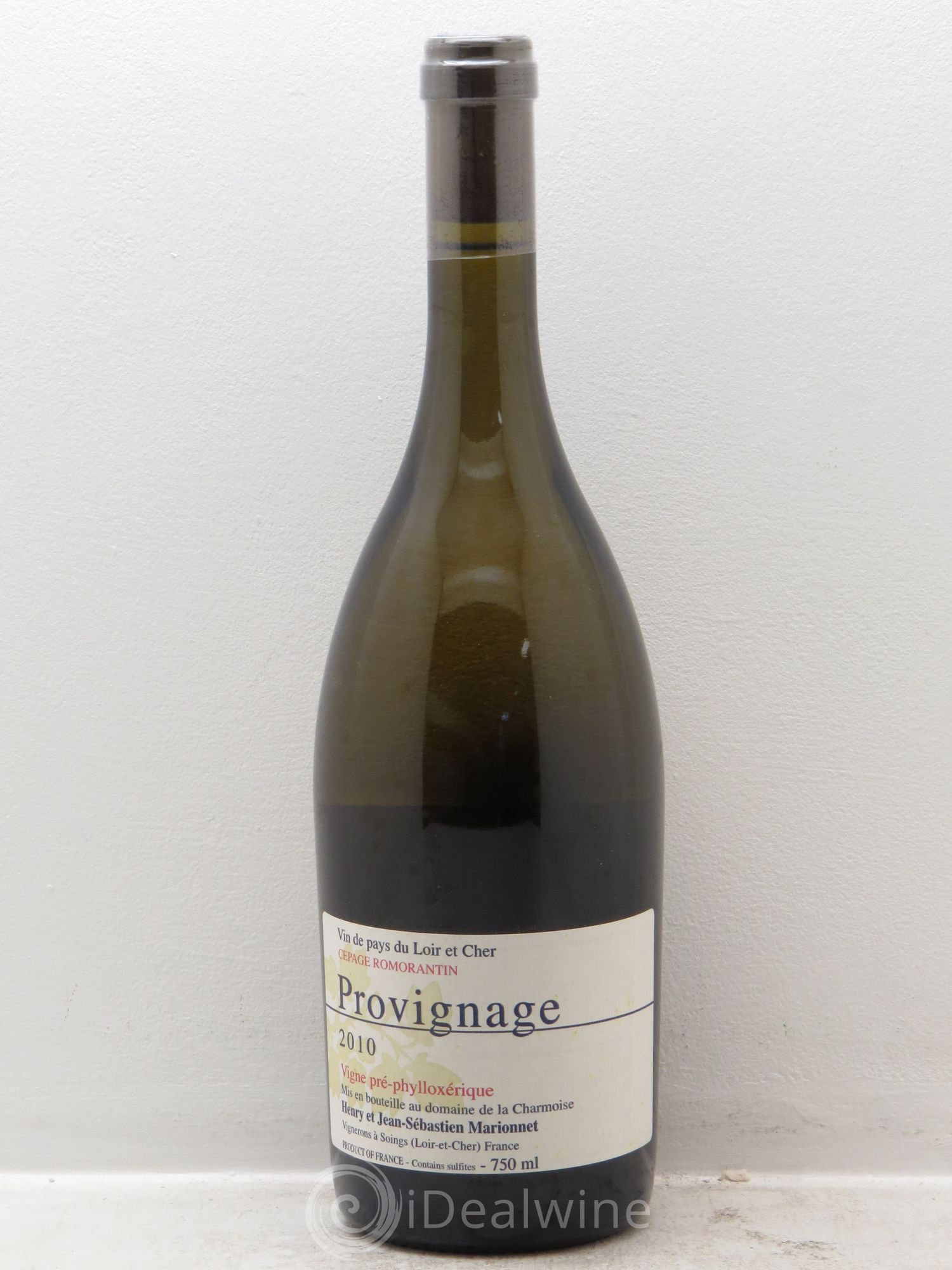 Val de Loire Provinage Marionnet Domaine de la Charmoise Vigne Pré-Phylloxérique 2010 - Posten von 1 Flasche - 0