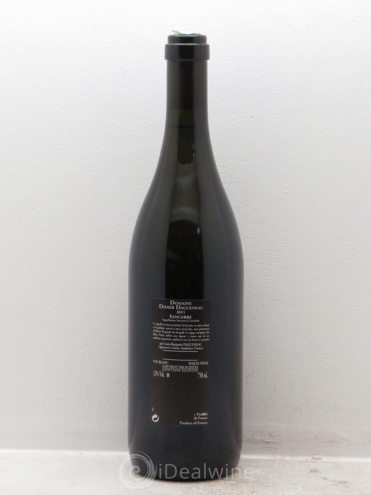 Sancerre Le Mont Damné Chavignol Dagueneau (Domaine Didier - Louis-Benjamin) 2011 - Lot de 1 bouteille - 1