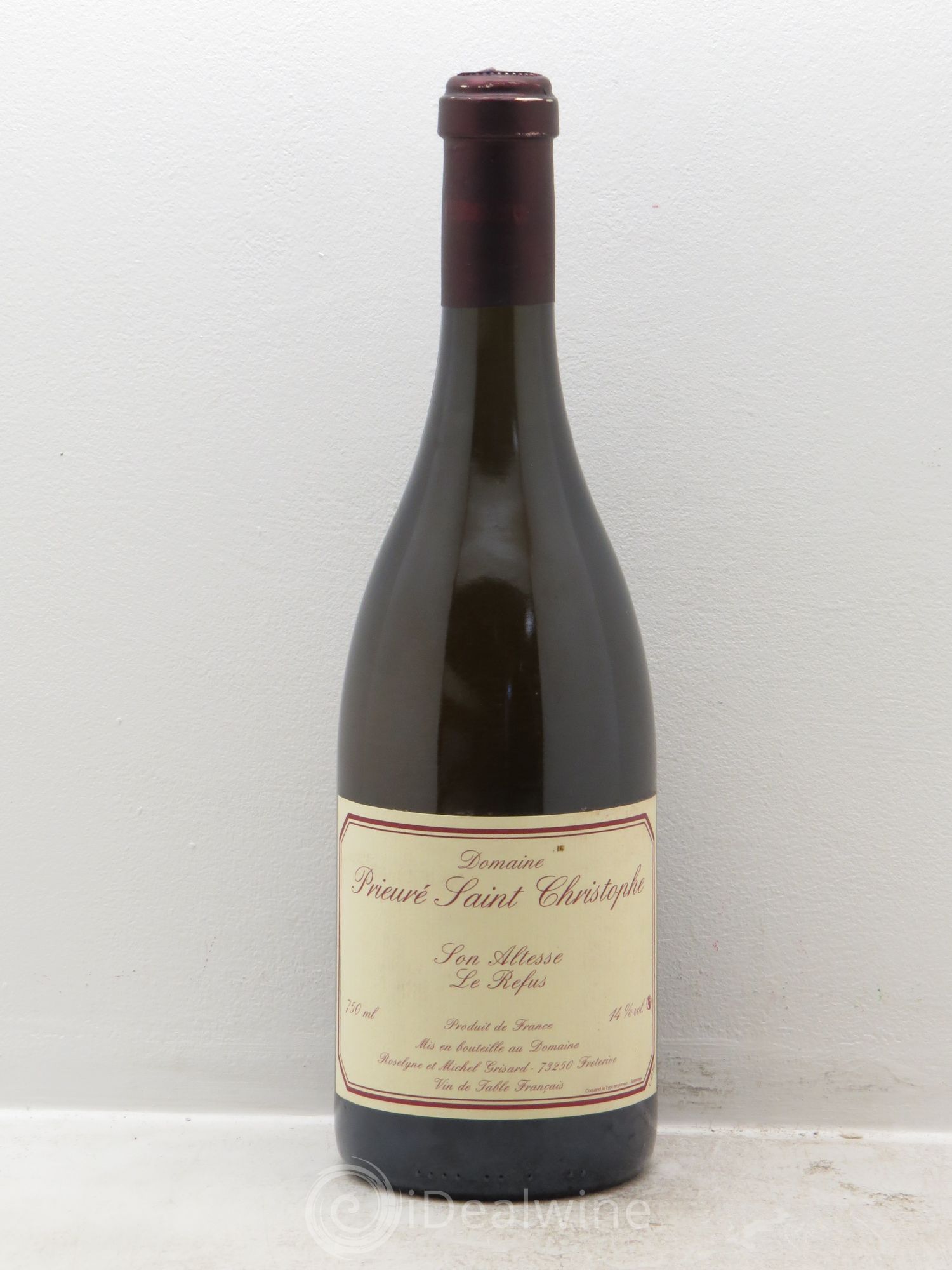 Divers Prieuré Saint Christophe Son altesse le Refus (sans prix de réserve) - Posten von 1 Flasche - 0