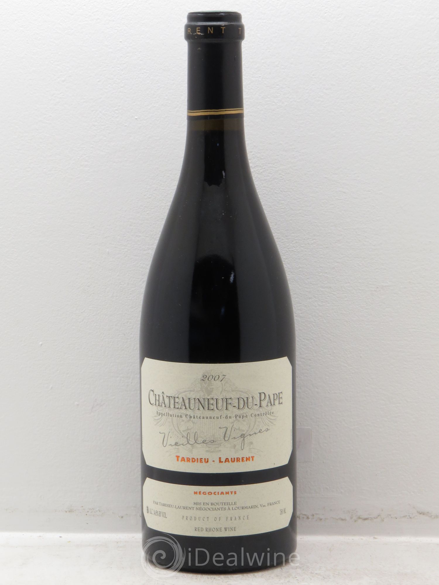 Châteauneuf-du-Pape Tardieu-Laurent Vieilles vignes Famille Tardieu 2007 - Lot de 1 bouteille - 0