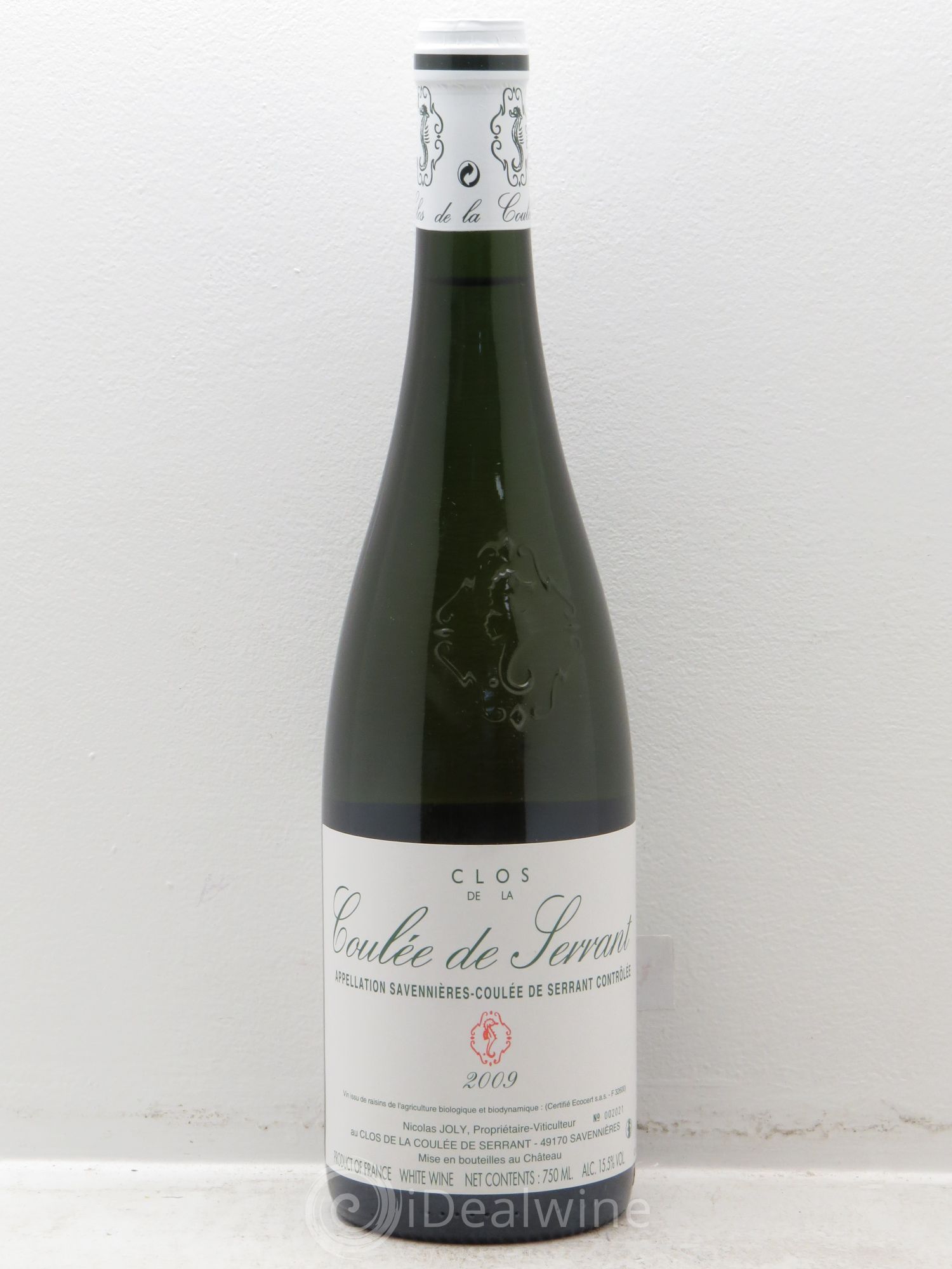 Savennières Clos de la Coulée de Serrant Vignobles de la Coulée de Serrant - Nicolas Joly 2009 - Lot de 1 bouteille - 0