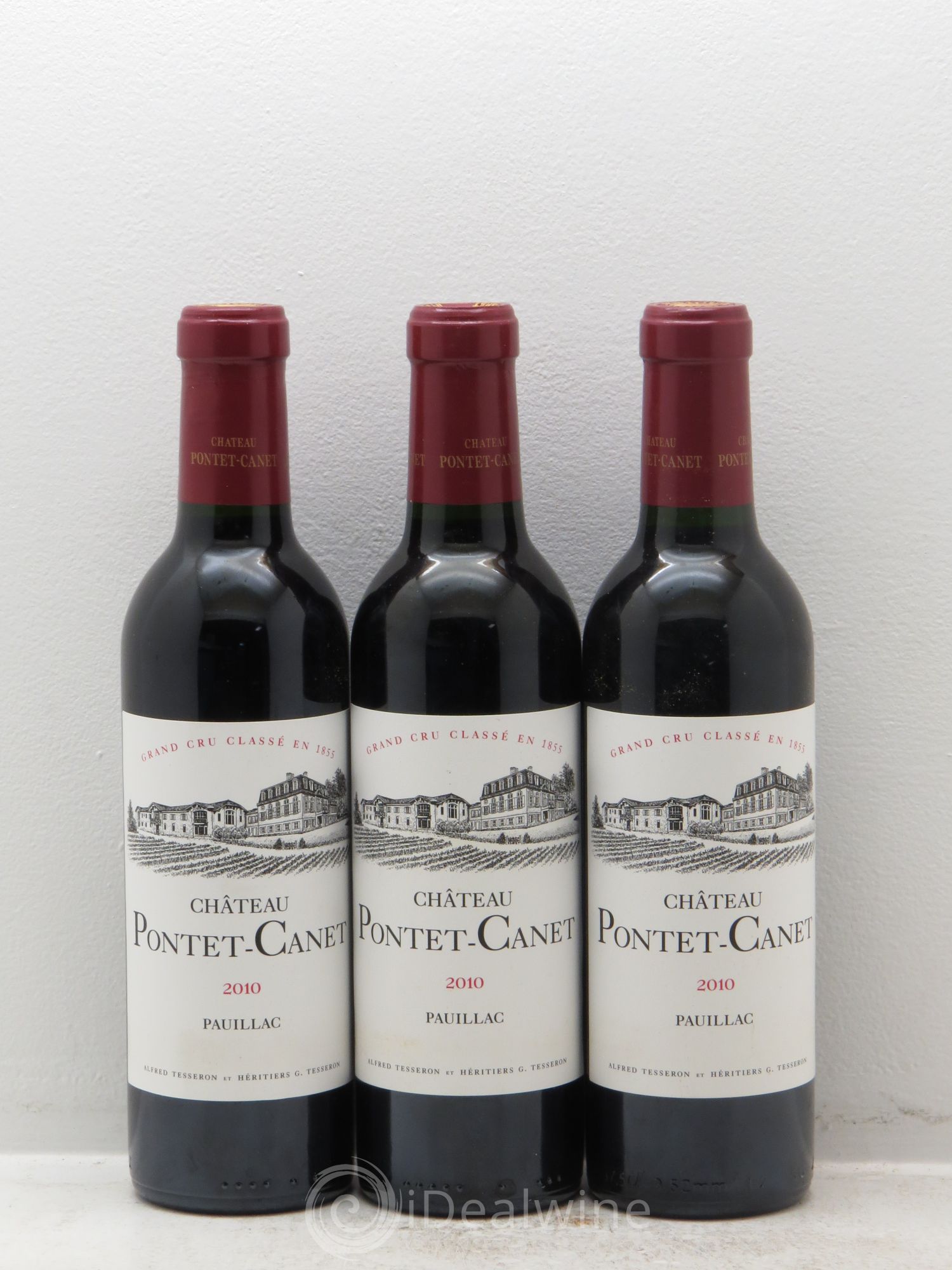Château Pontet Canet 5ème Grand Cru Classé 2010 - Lot de 3 demi bouteilles - 0