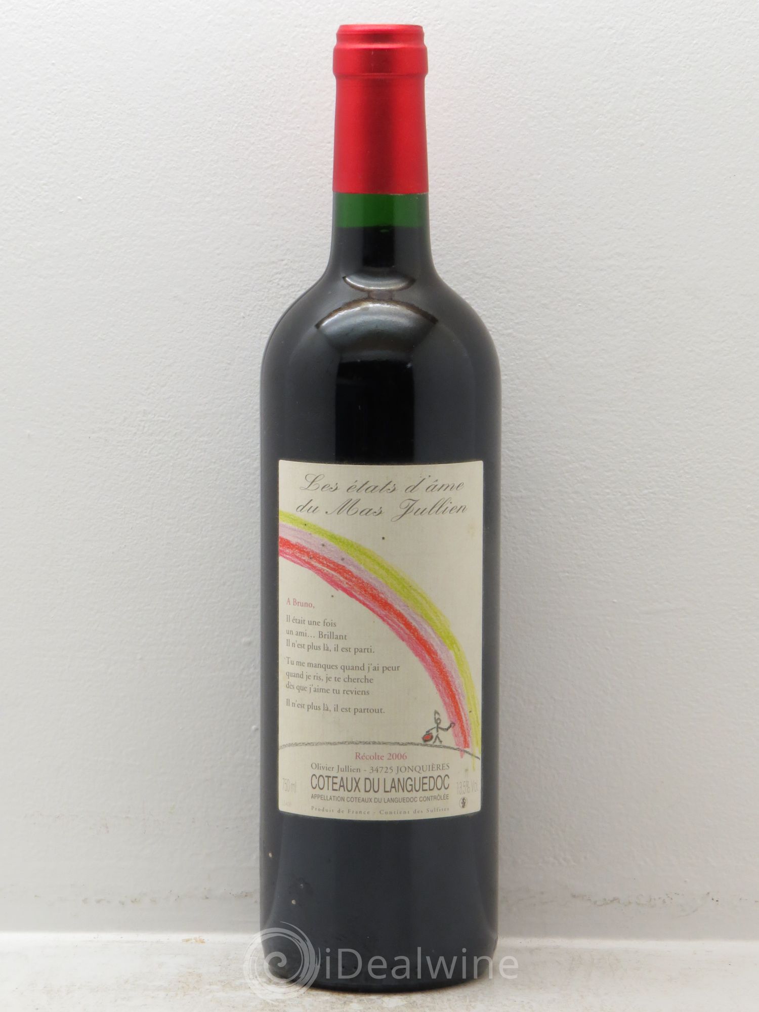 Terrasses du Larzac Mas Jullien Les Etats d'Ame du Mas Jullien Olivier Jullien 2006 - Lot de 1 bouteille - 0