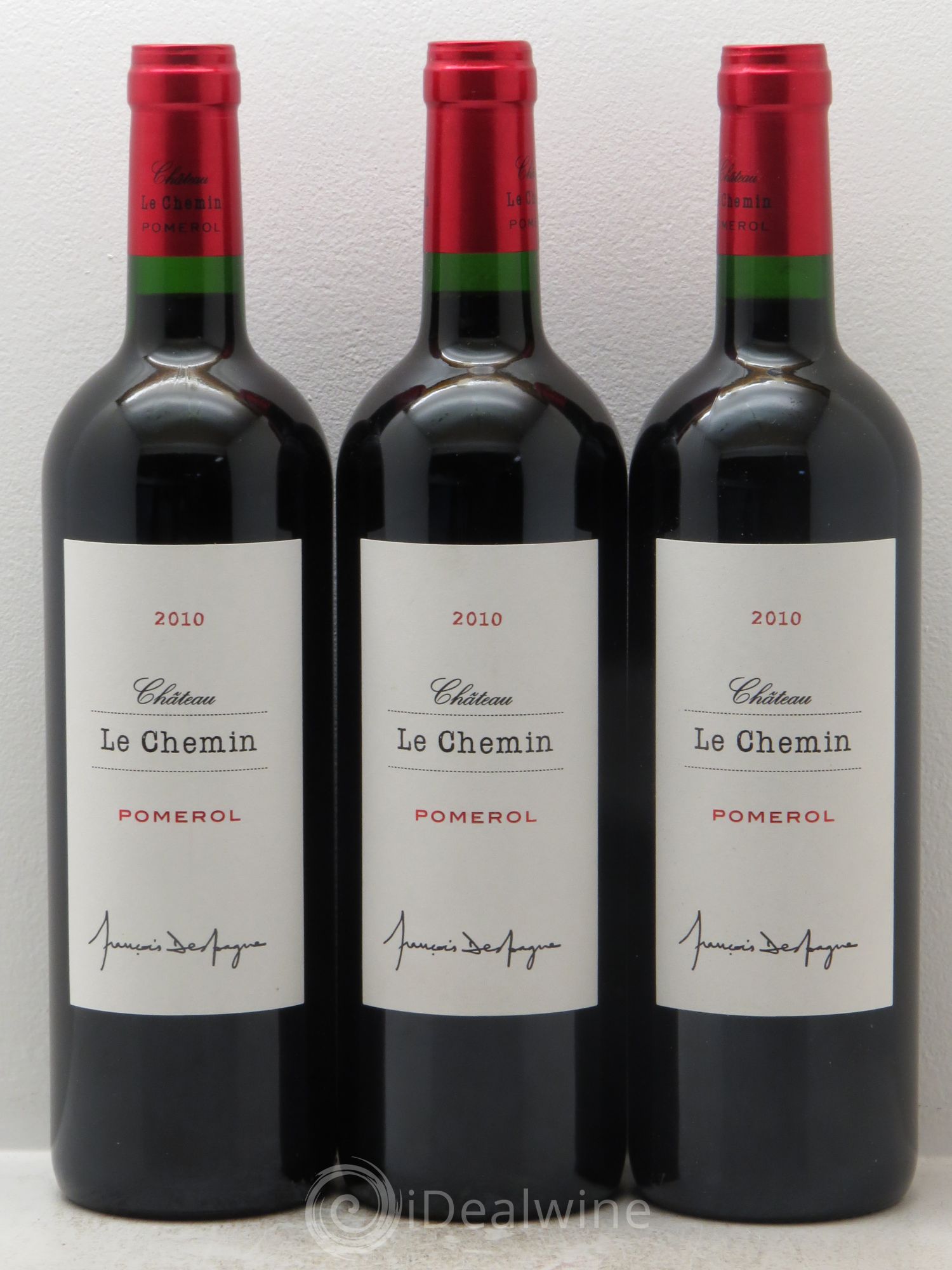 Pomerol Château Le Chemin 2010 - Lot de 3 bouteilles - 0