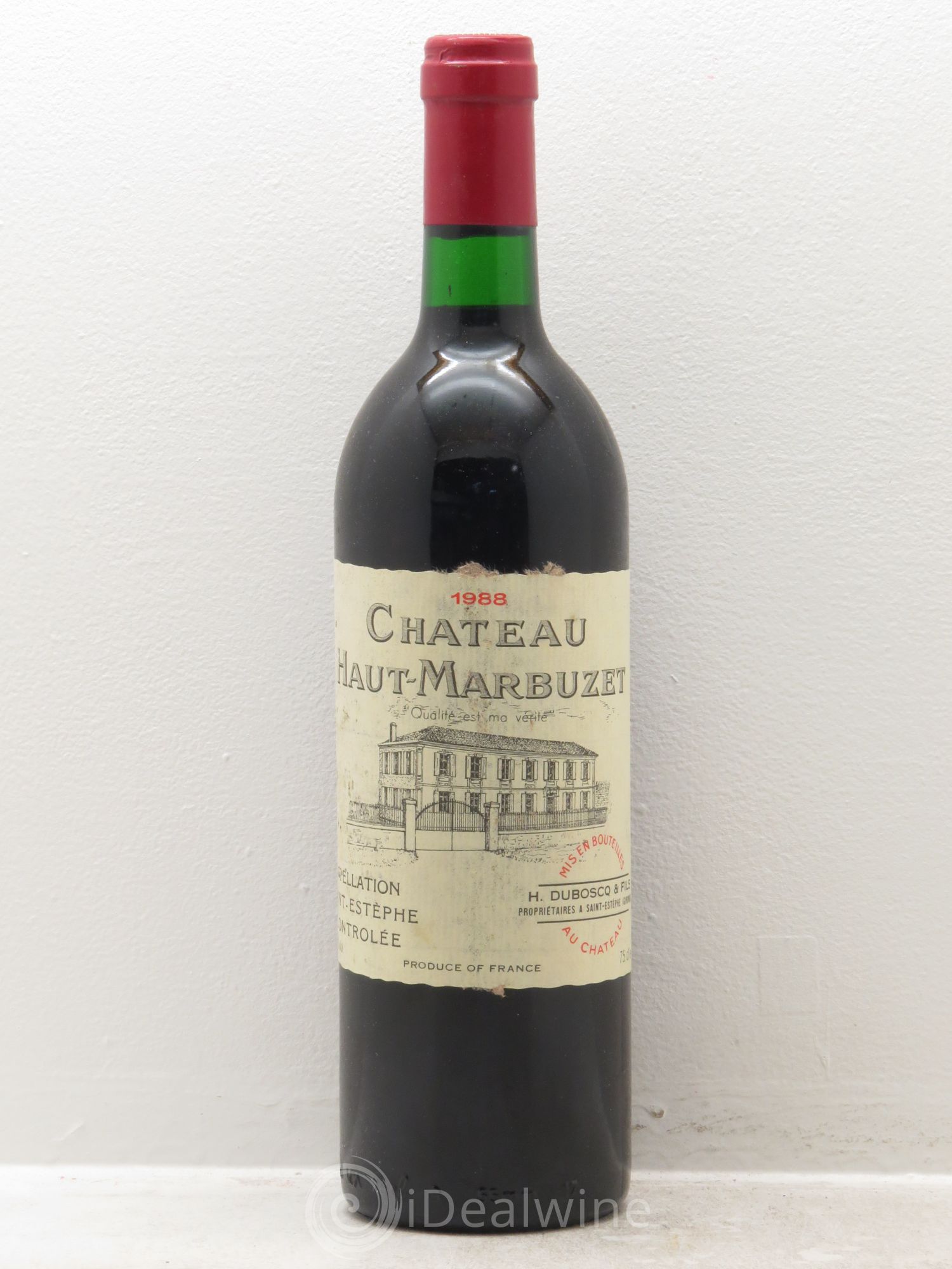 Château Haut Marbuzet 1988 - Lot de 1 bouteille - 0