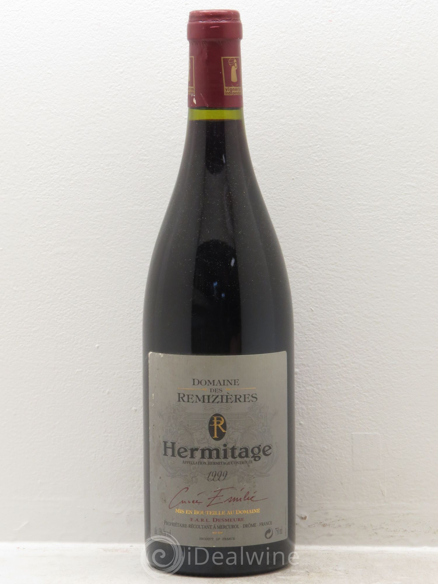 Hermitage Cuvée Emilie Rémizières (Domaine des) 1999 - Lot de 1 bouteille - 0