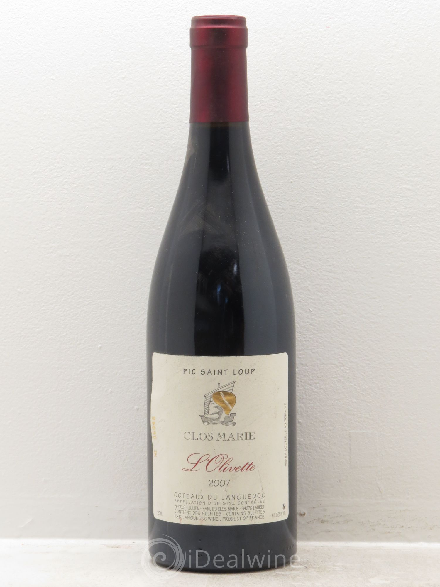 Pic Saint-Loup Clos Marie Olivette Christophe Peyrus et Françoise Julien 2007 - Lot de 1 bouteille - 0