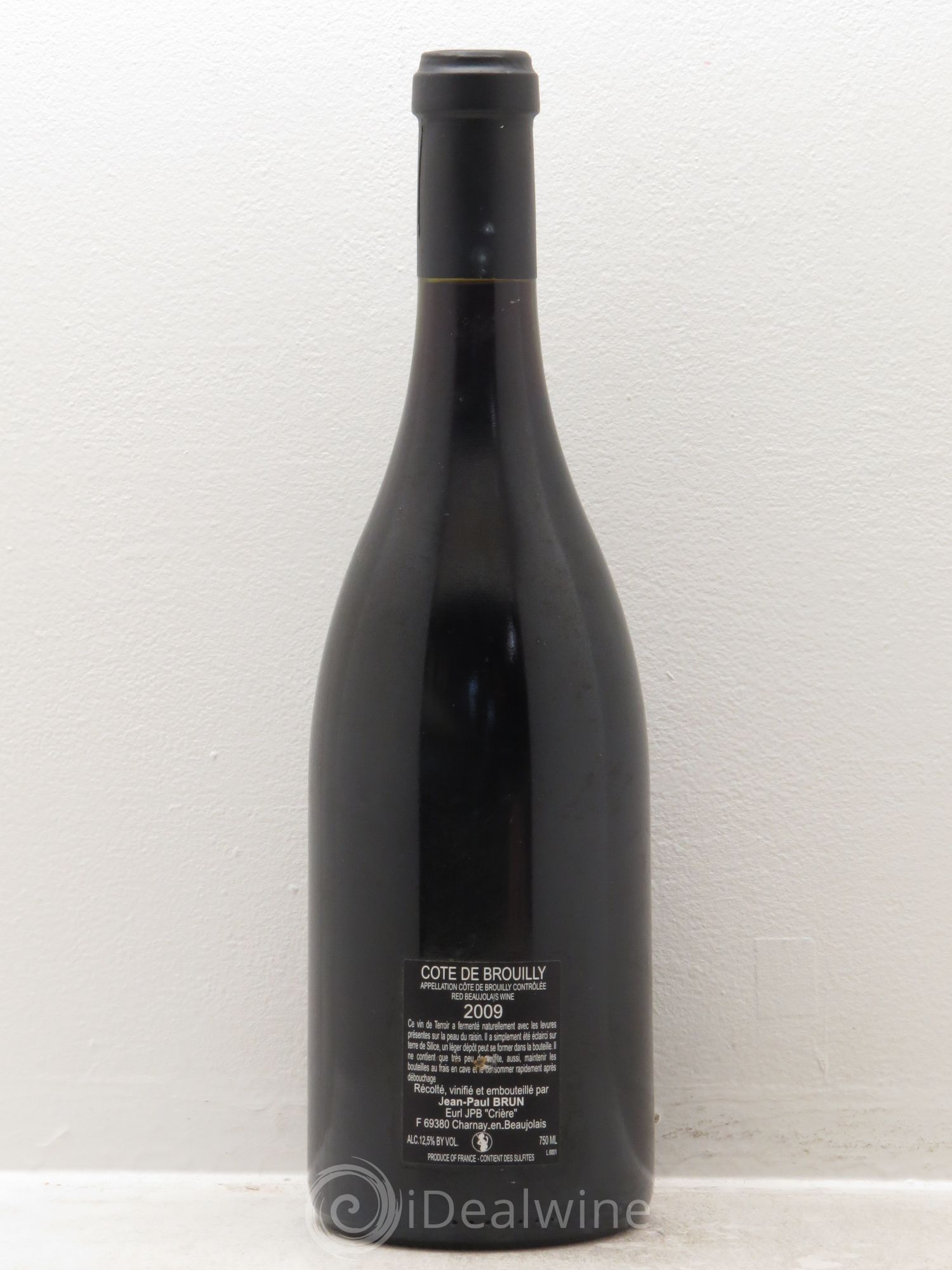 Côte de Brouilly Terres dorées - J-P. Brun (Domaine des) 2009 - Lot de 1 bouteille - 1