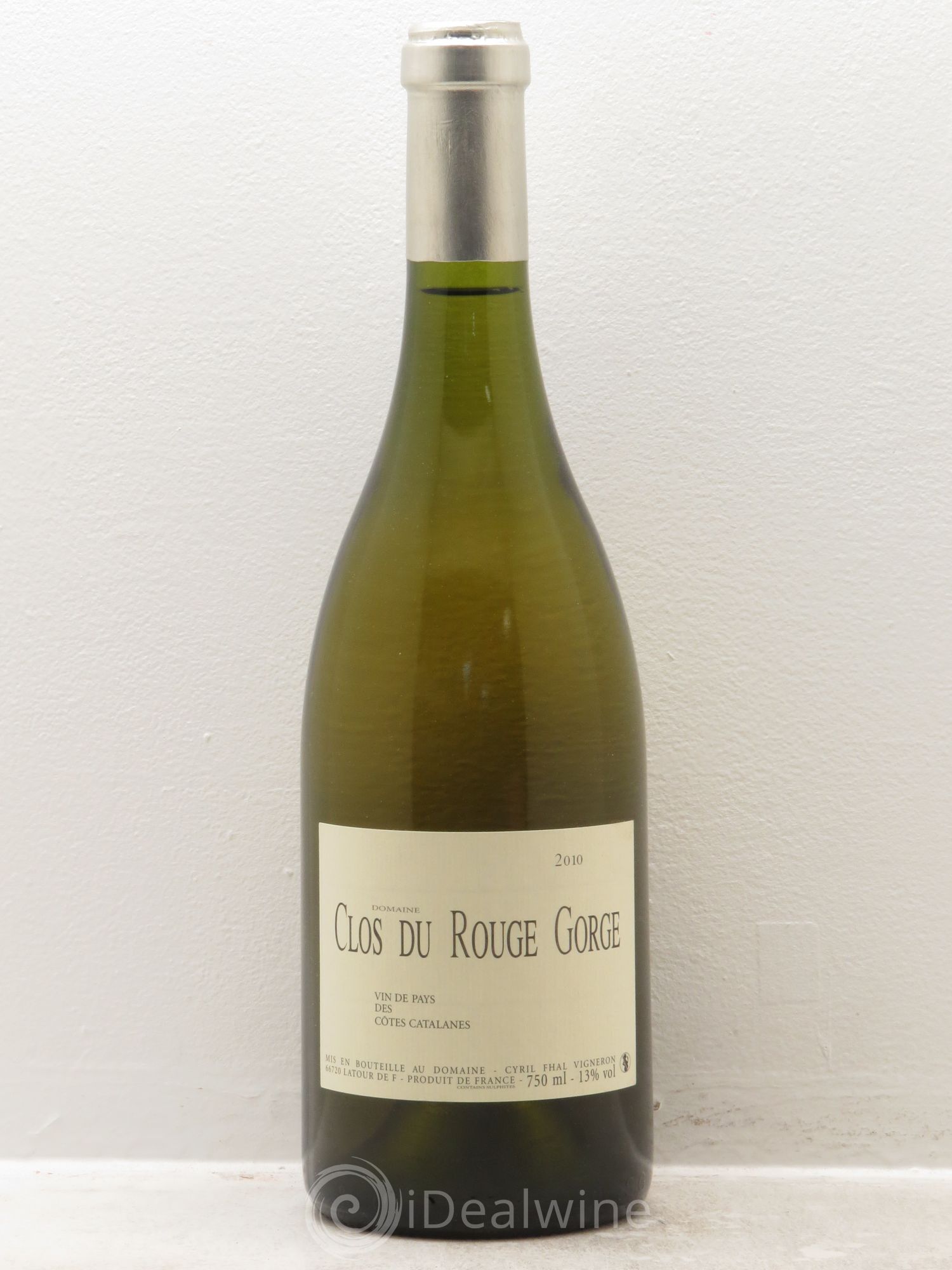 Côtes Catalanes Clos du Rouge Gorge Cyril Fhal 2010 - Lot de 1 bouteille - 0